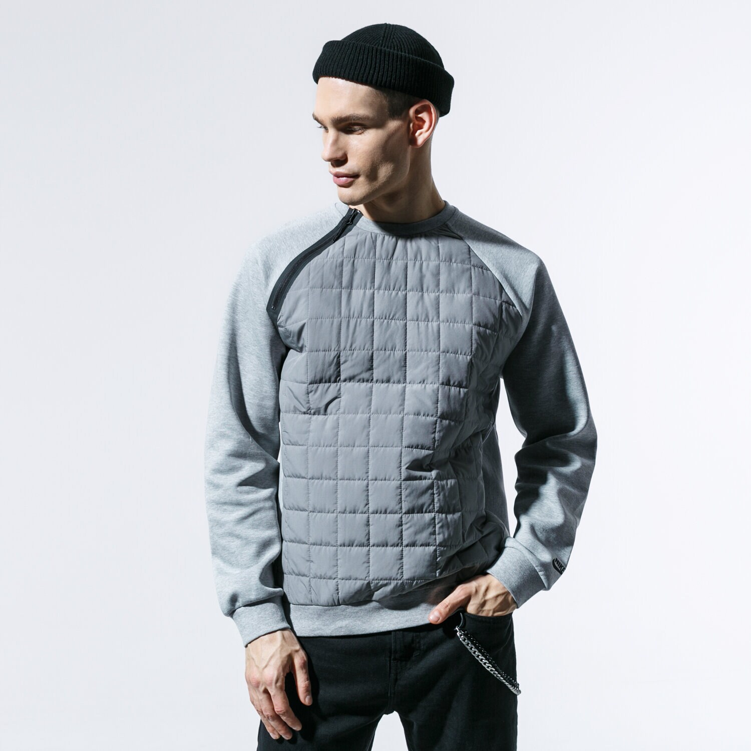 Bărbați bluză NIKE BLUZĂ M NSW PE CRW WINTER BV3697-063 Gri