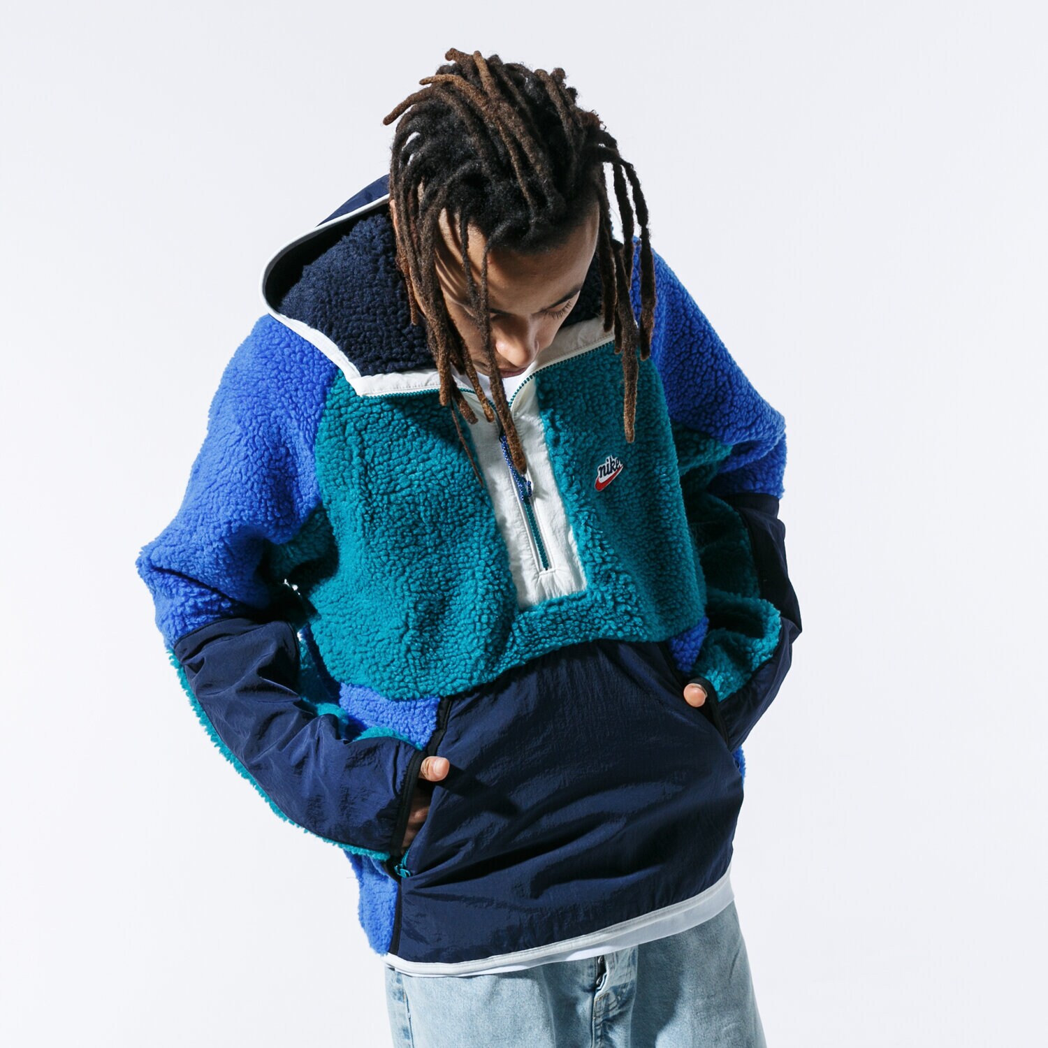 NIKE BLUZ CU GLUG M NSW HE HOODIE HZ WINTER BV3766 381 MULTICOLOR B rba i Sizeer Romania