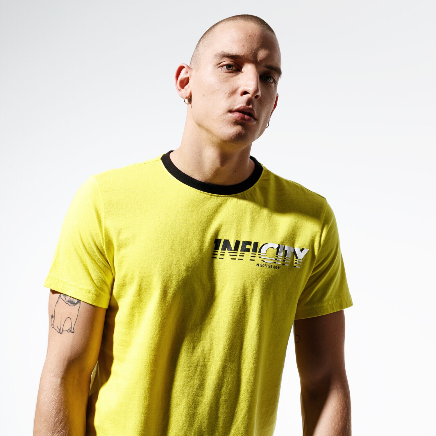 Bărbați tricou CONFRONT TRICOU CITY TEE CF39TSM57001 Galben