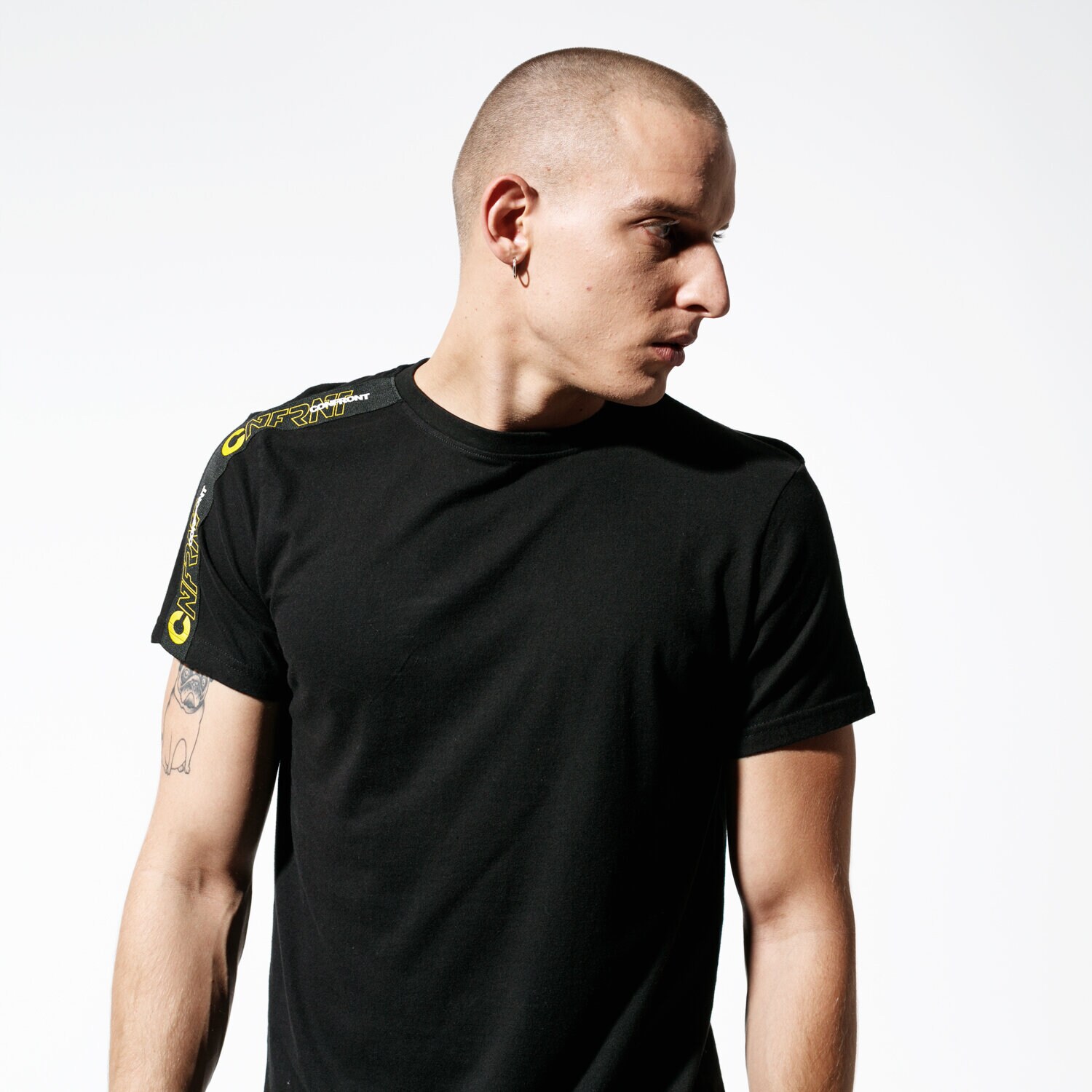 Bărbați tricou CONFRONT TRICOU TAPE TEE CF39TSM62001 Negru