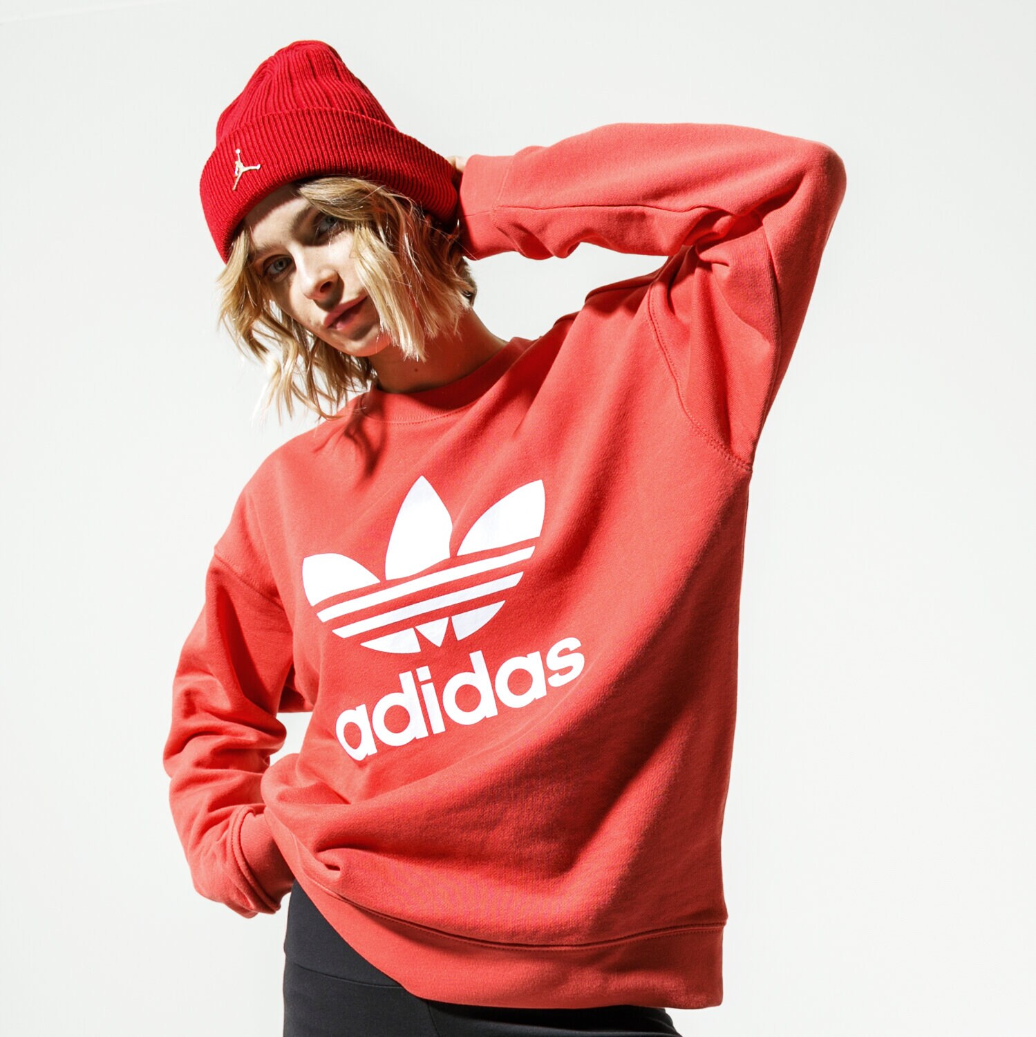Femei bluză ADIDAS BLUZĂ TRF CREW SWEAT FM3291 Roșu