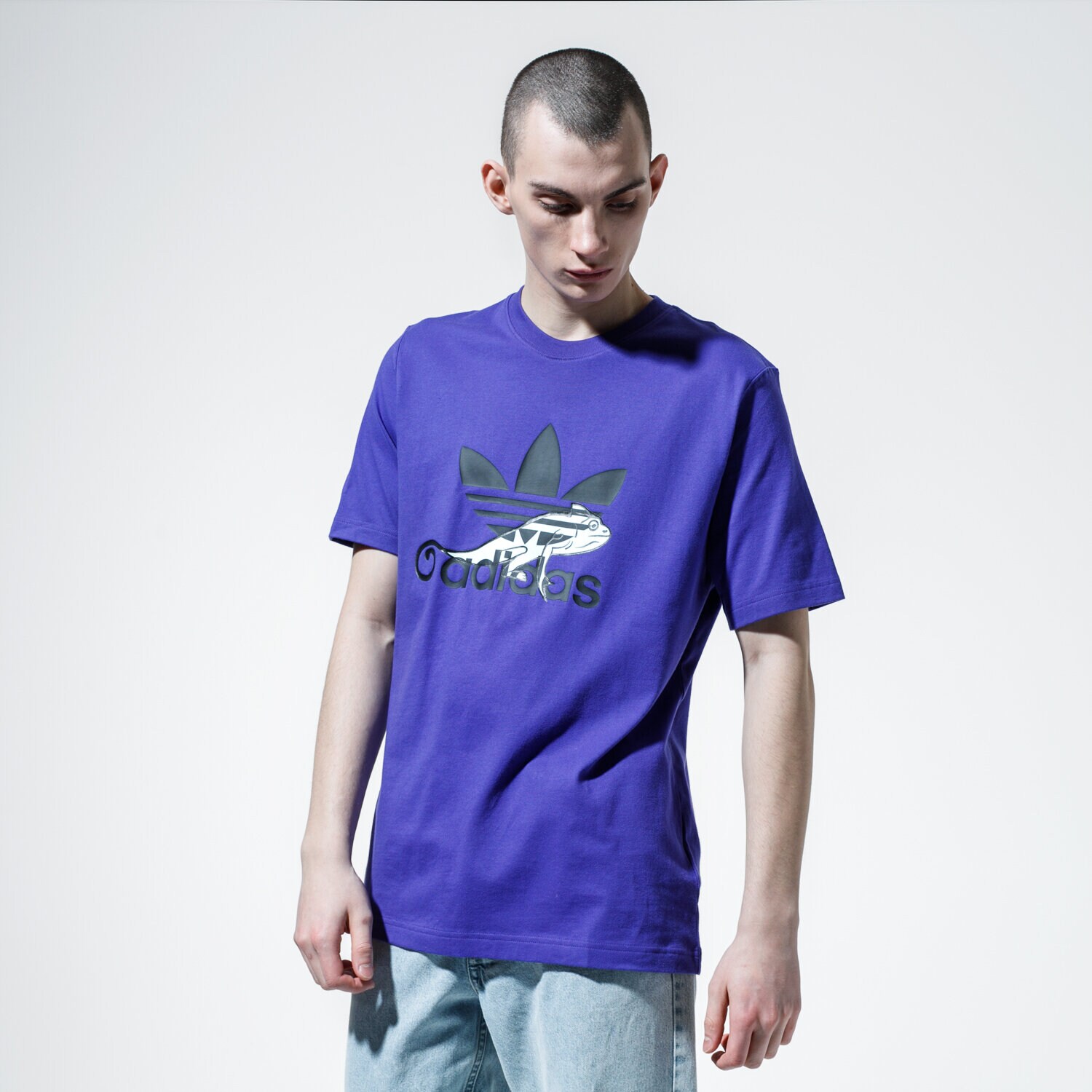Bărbați tricou ADIDAS TRICOU T SHIRT LOGO FM3696 Violet