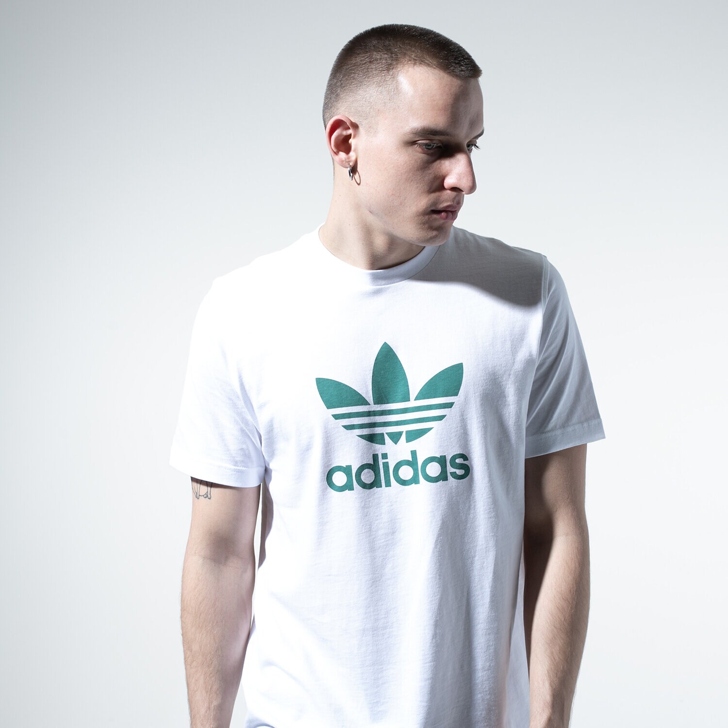 Bărbați tricou ADIDAS TRICOU TREFOIL TRICOU FM3789 Alb