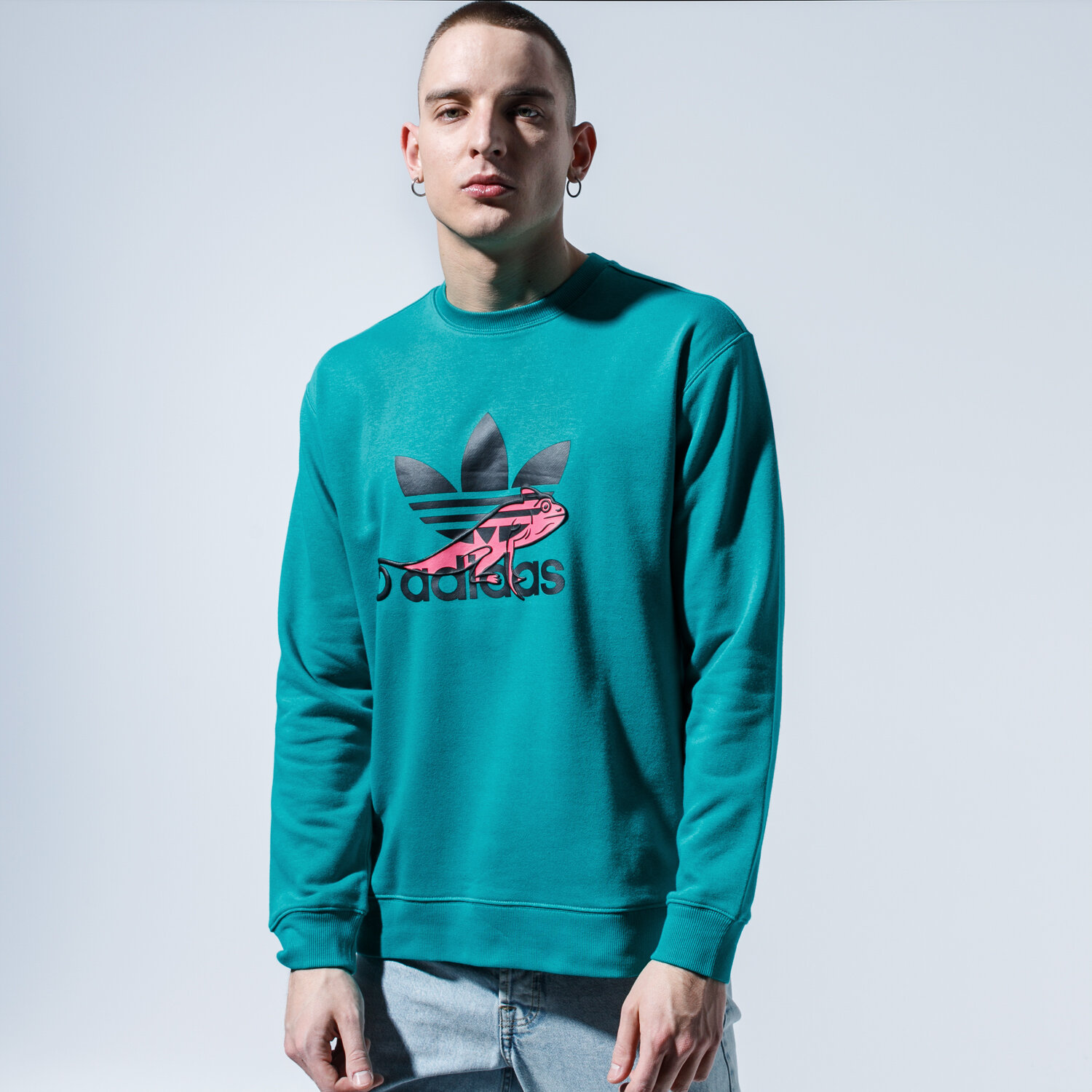 Bărbați bluză ADIDAS BLUZĂ SWEATSHIRT FM3702 Verde