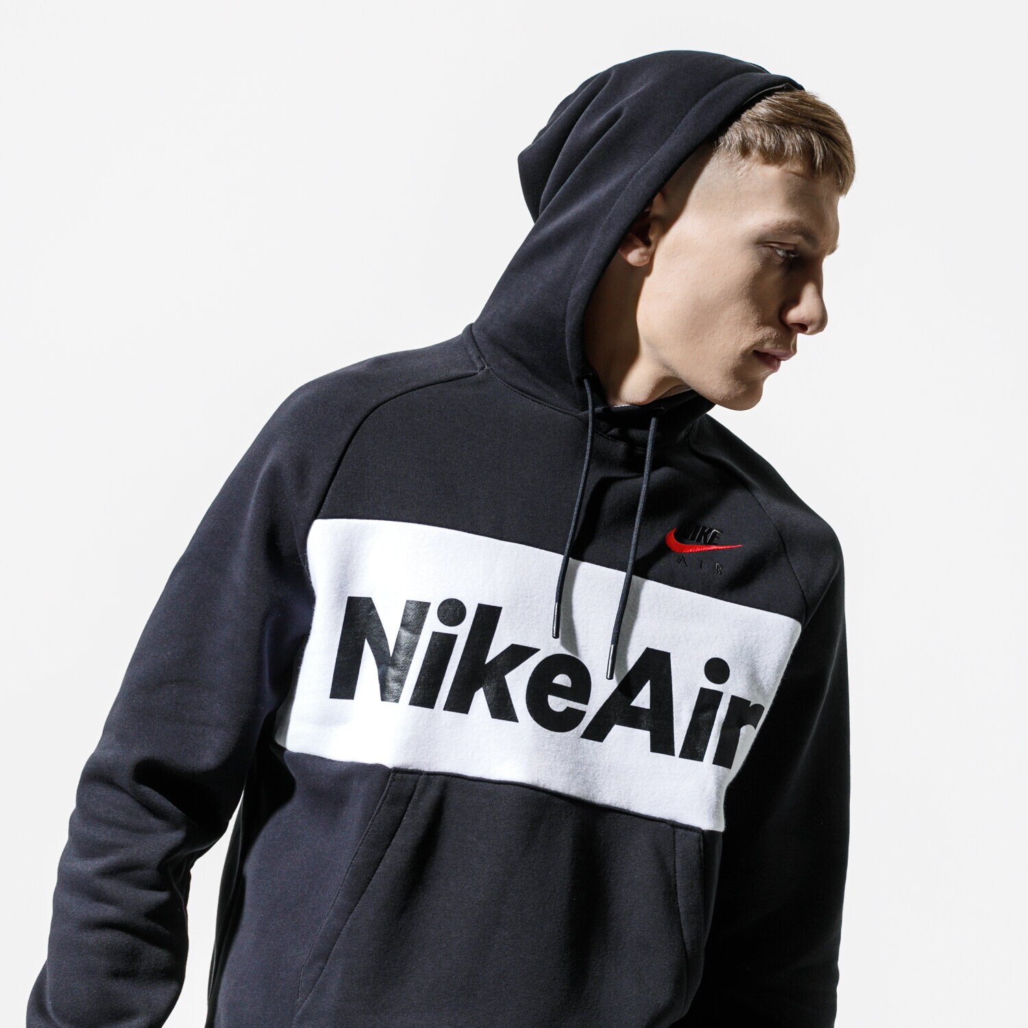 Bărbați bluză NIKE BLUZĂ CU GLUGĂ AIR CJ4824-010 Negru