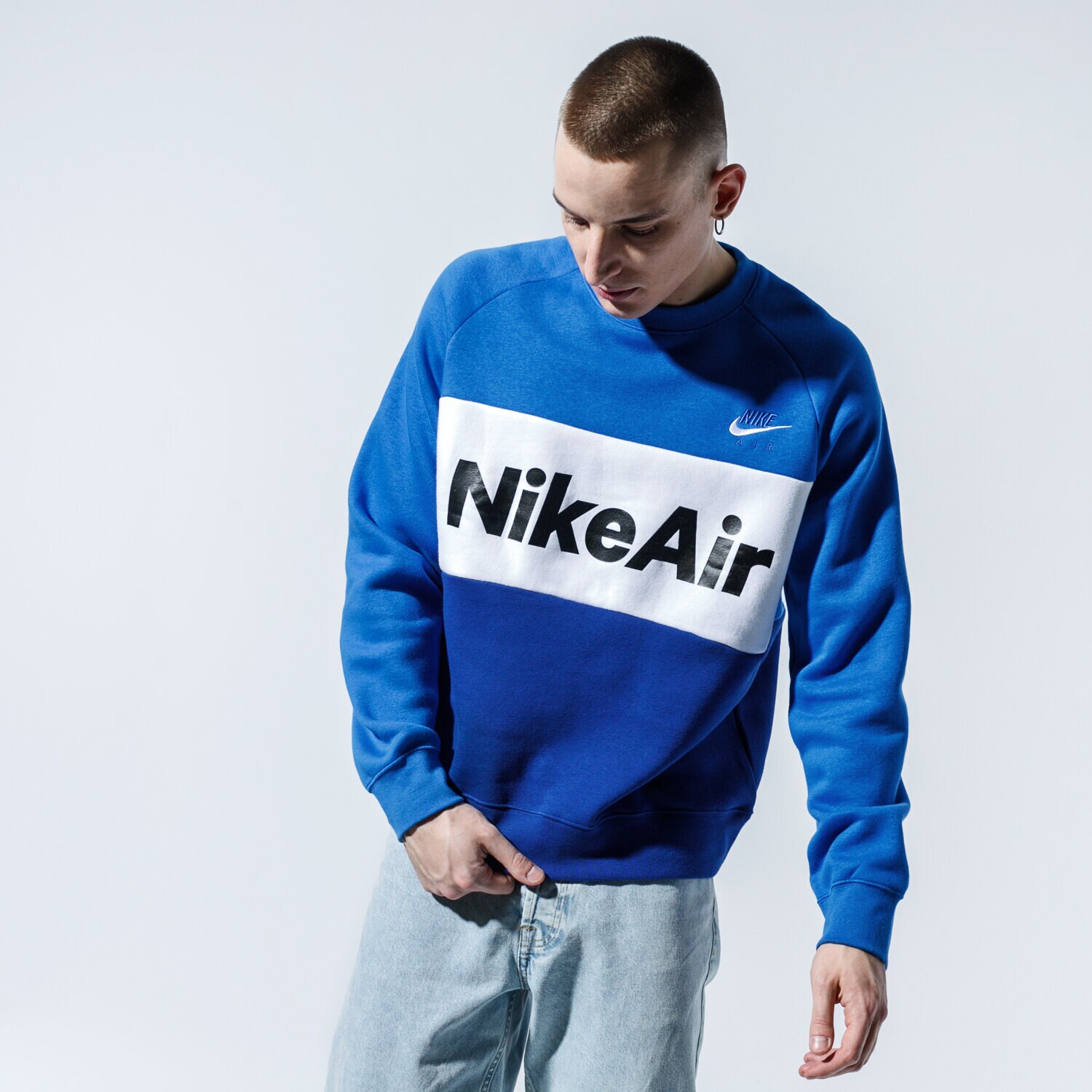Bărbați bluză NIKE BLUZĂ AIR CJ4827-480 Albastru