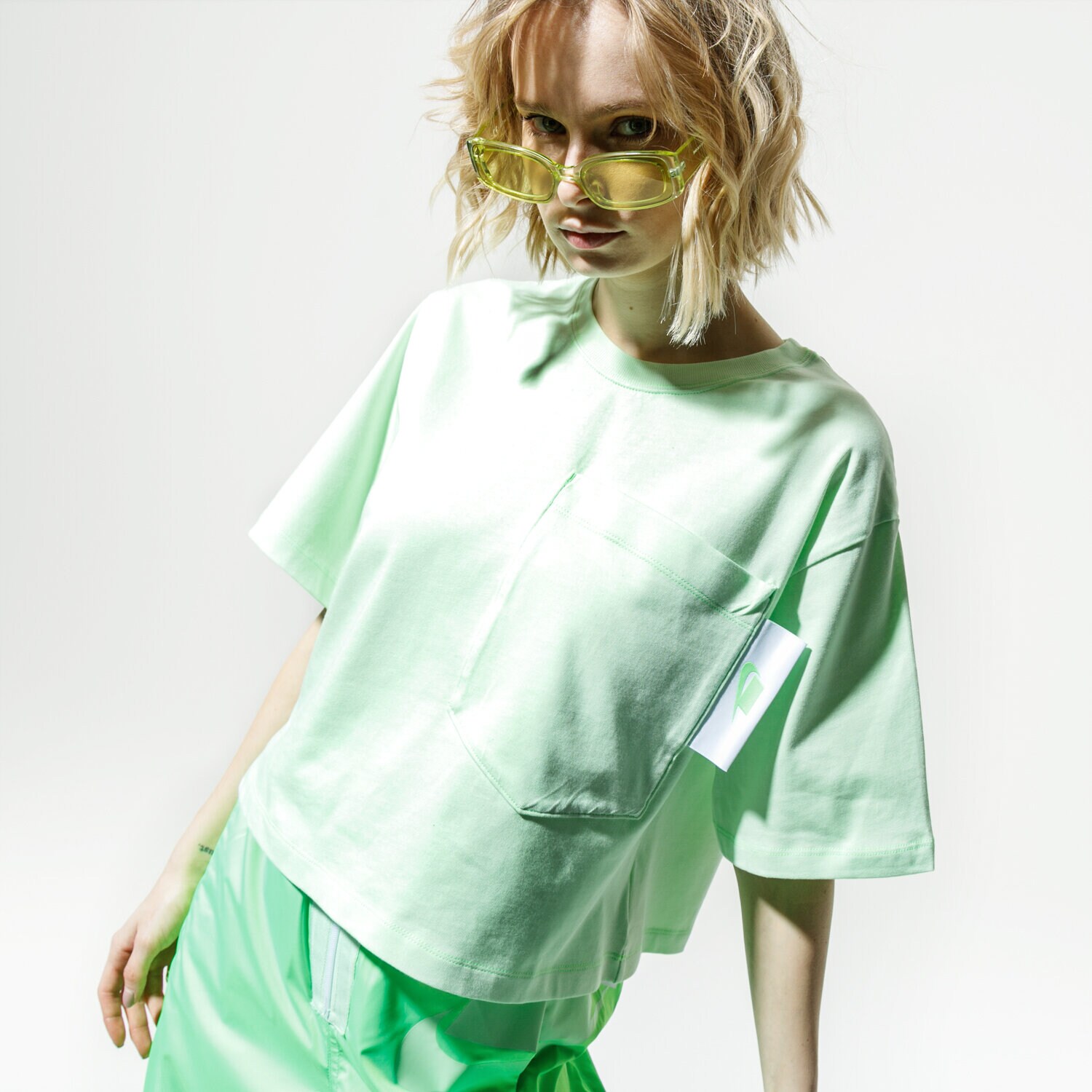 Femei tricou NIKE TRICOU W NSW NSW TOP SS CROP CT0874-376 Verde