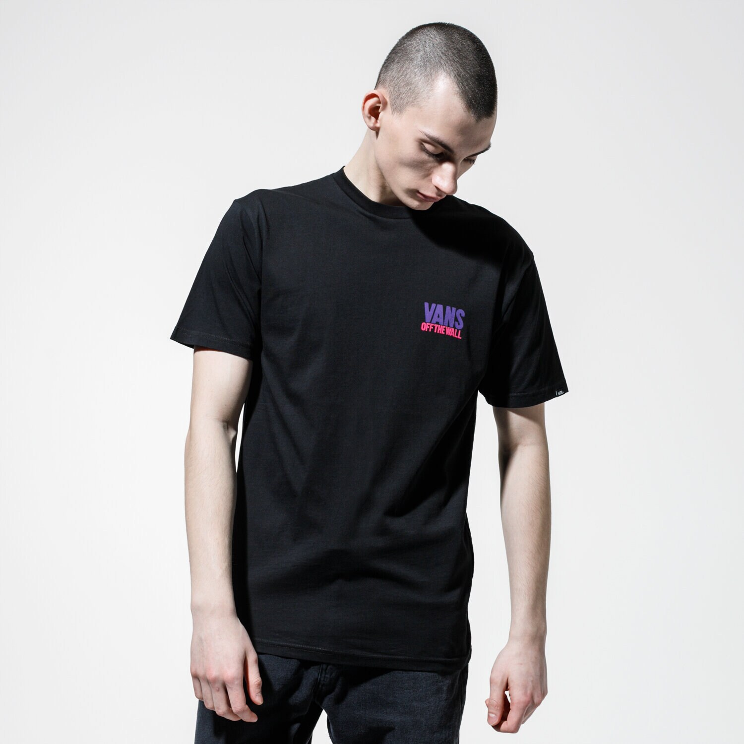 Bărbați tricou VANS TRICOU MN EYES OPEN SS BLACK VN0A49Q5BLK1 Negru