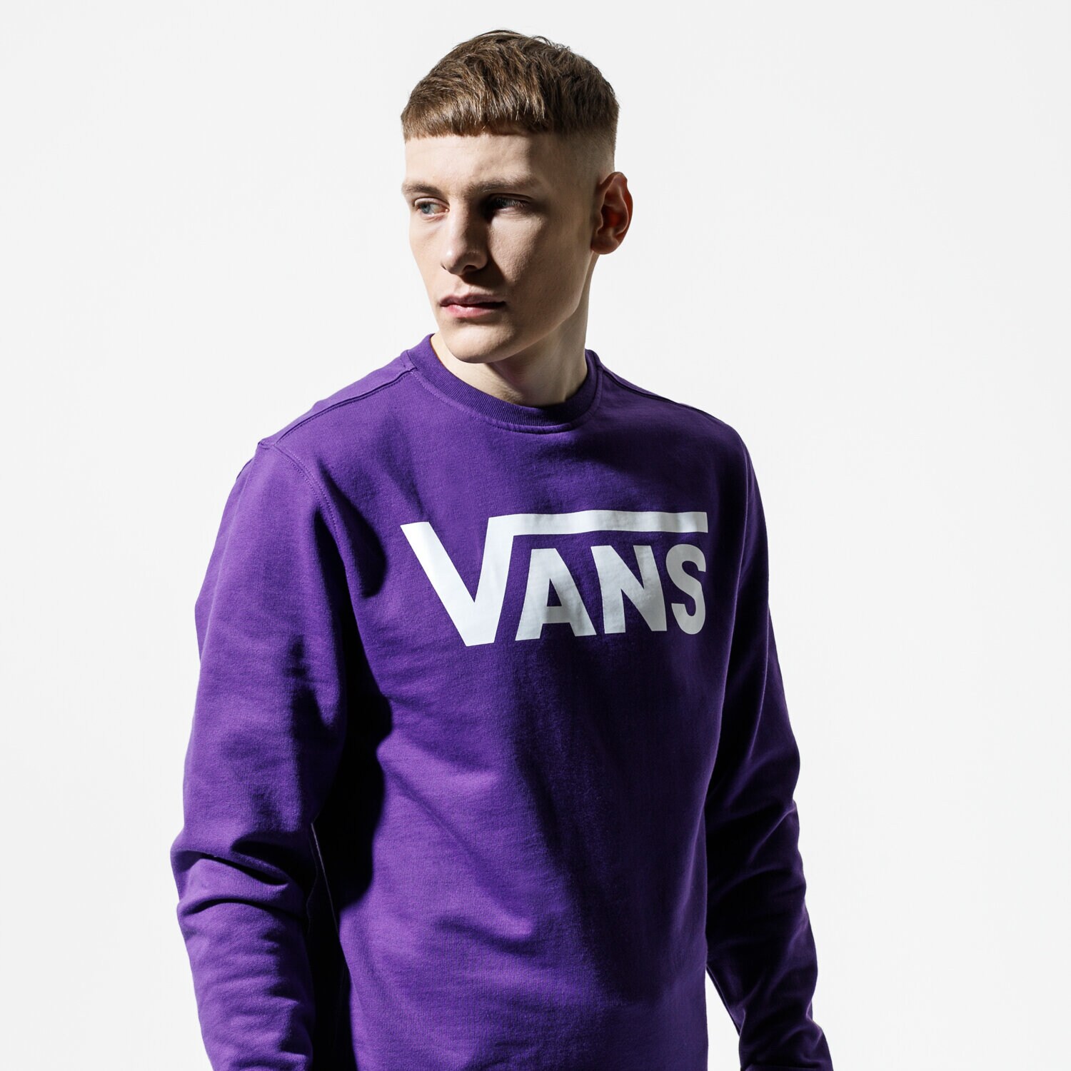 Bărbați bluză VANS BLUZĂ MN VANS CLASSIC CREW II HELIOTROPE/WHITE VN0A456AYMM1 Violet