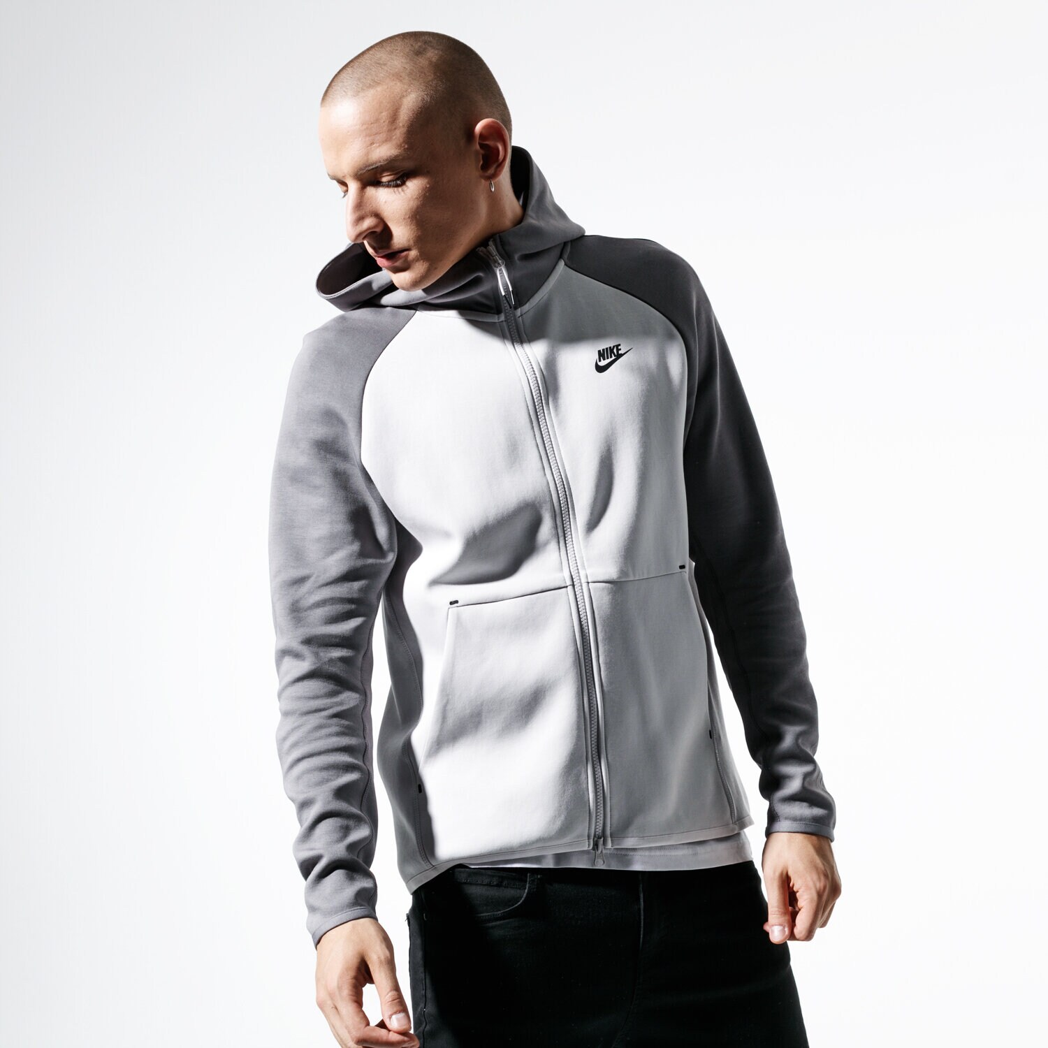 Bărbați bluză NIKE BLUZĂ M NSW TCH FLC HOODIE FZ 928483-078 Verde