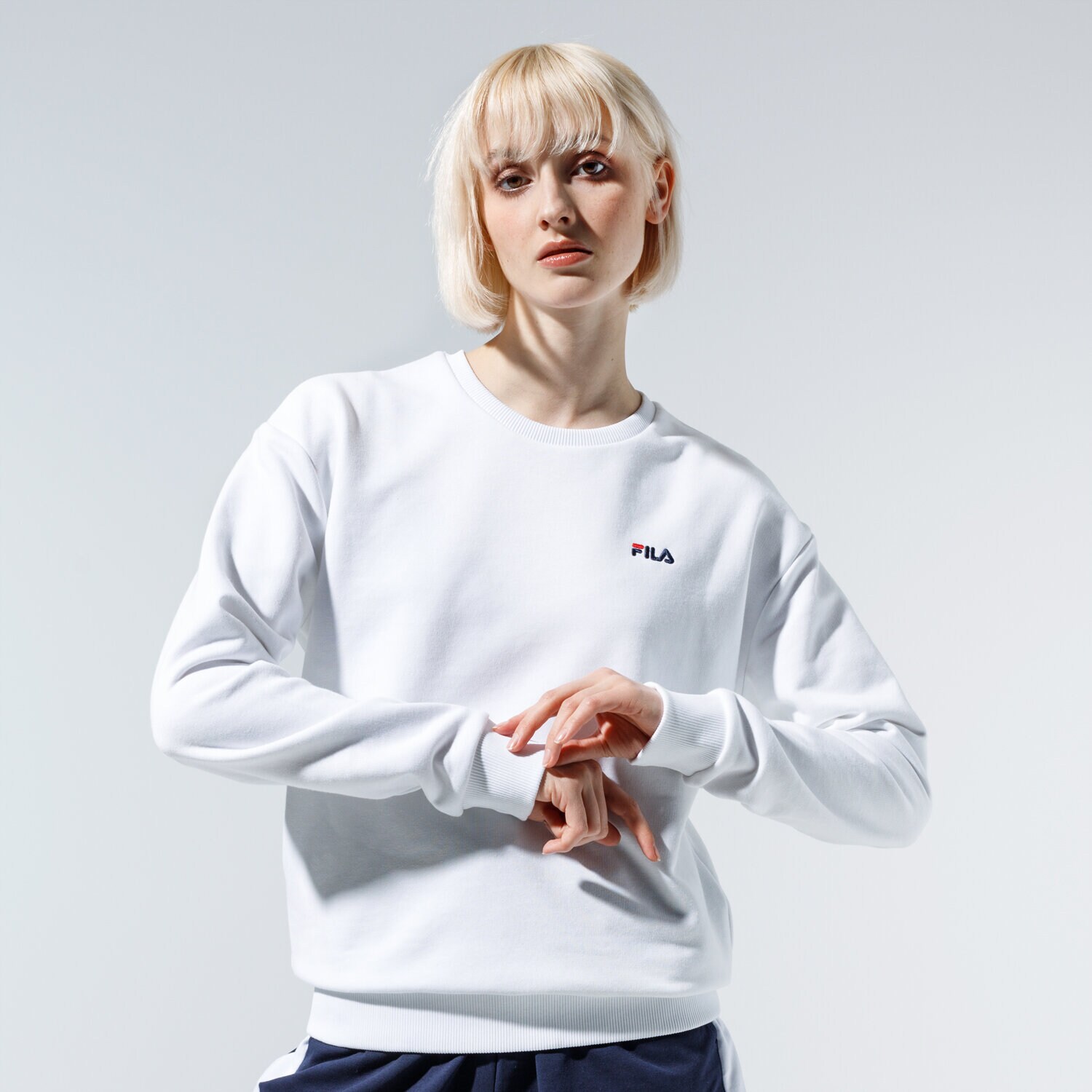 Femei bluză FILA BLUZĂ EFFIE CREW SWEAT 688053M67 Alb