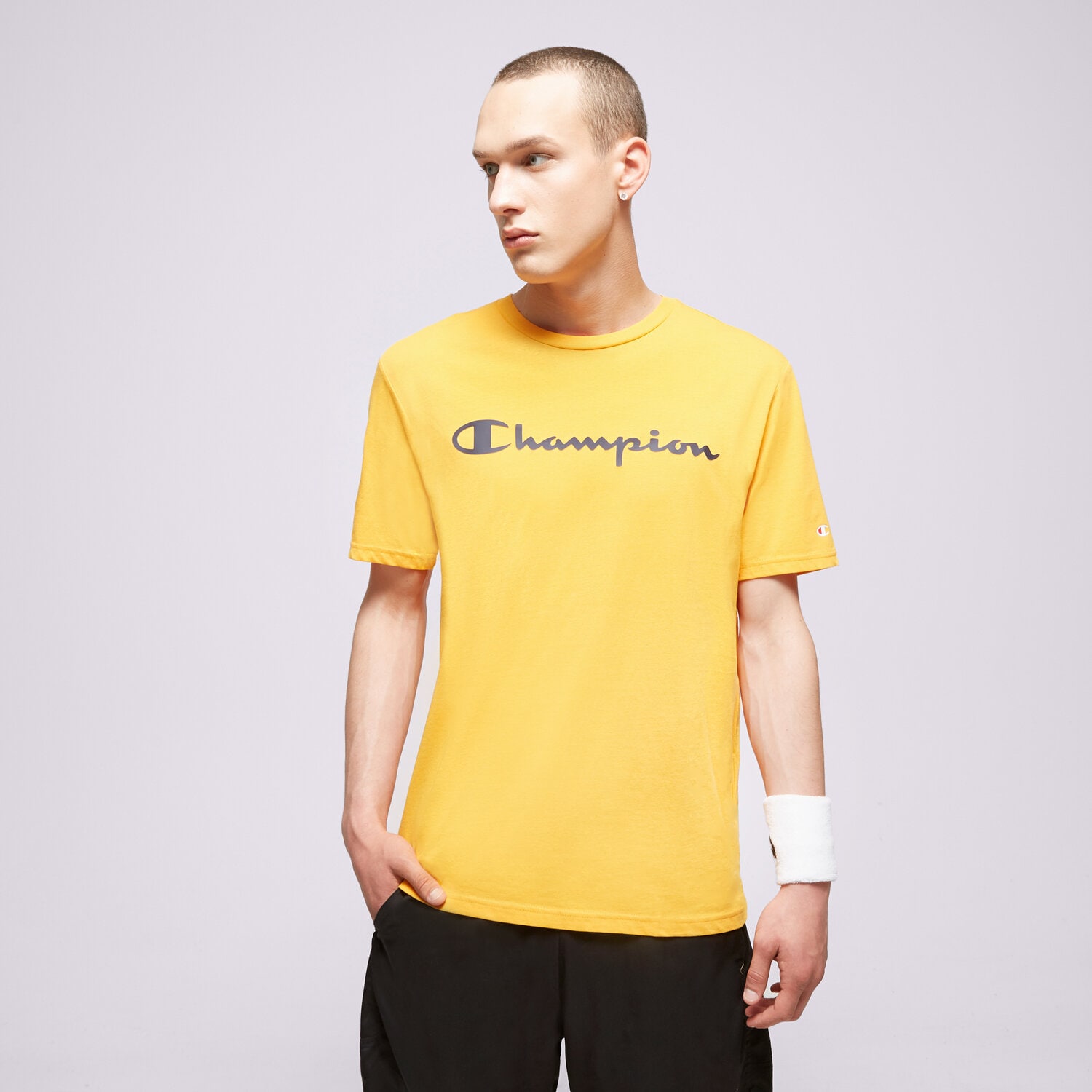 Bărbați tricou CHAMPION TRICOU CREWNECK TRICOU 218284YS113 Galben Muștar