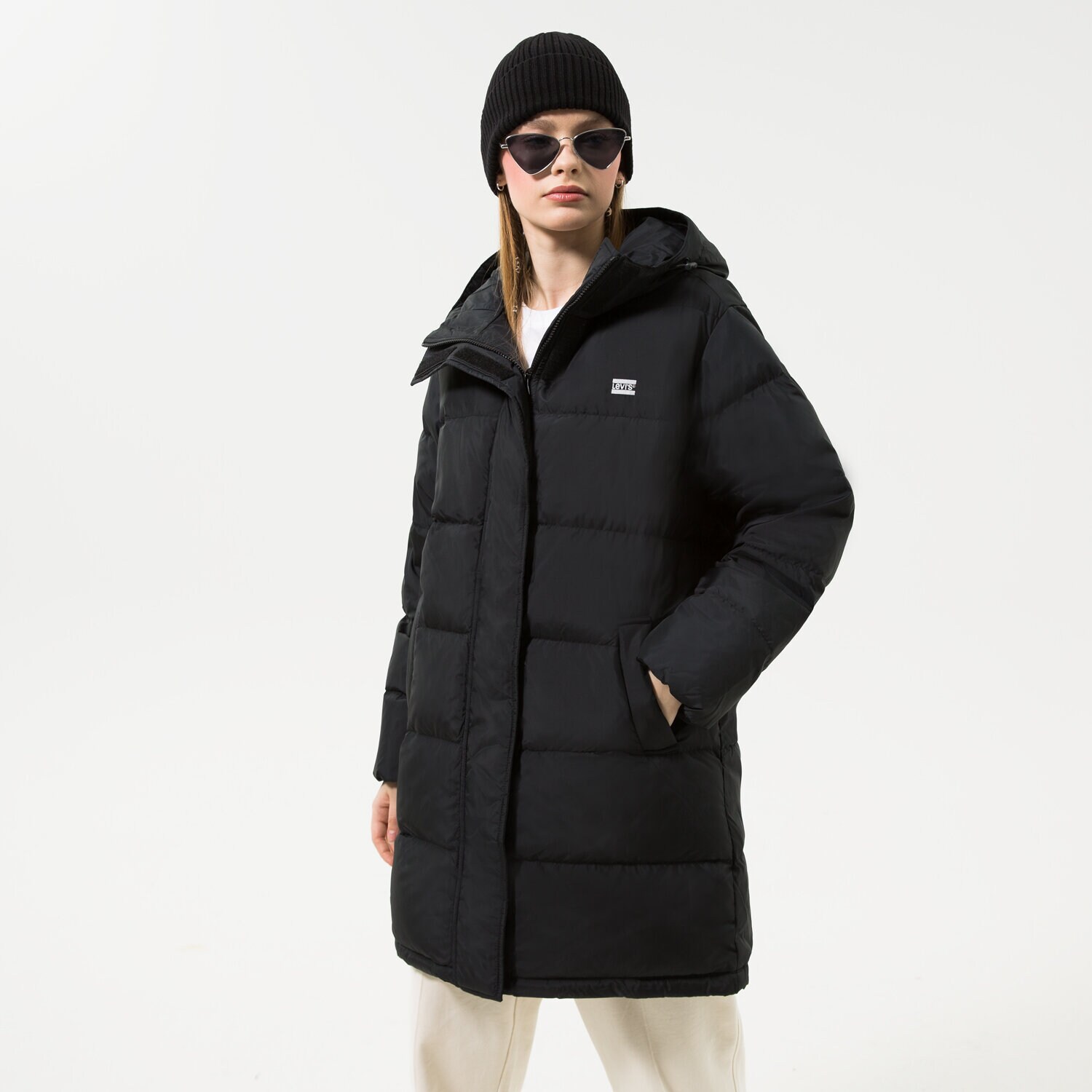 Femei geacă de iarnă LEVI'S JACHETĂ DE IARNĂ LARKIN PUFFER MID A3287-0000 Negru