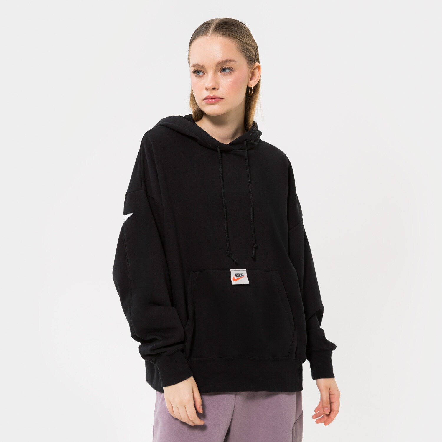 Femei bluză NIKE BLUZĂ CU GLUGĂ W NSW CRC50 FLC HOODIE DQ6224010 Negru