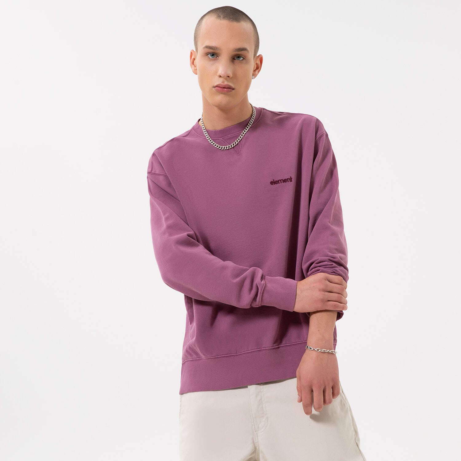 Bărbați bluză ELEMENT BLUZĂ CORNELL 3.0 CREW F1CRD1-4964 Violet
