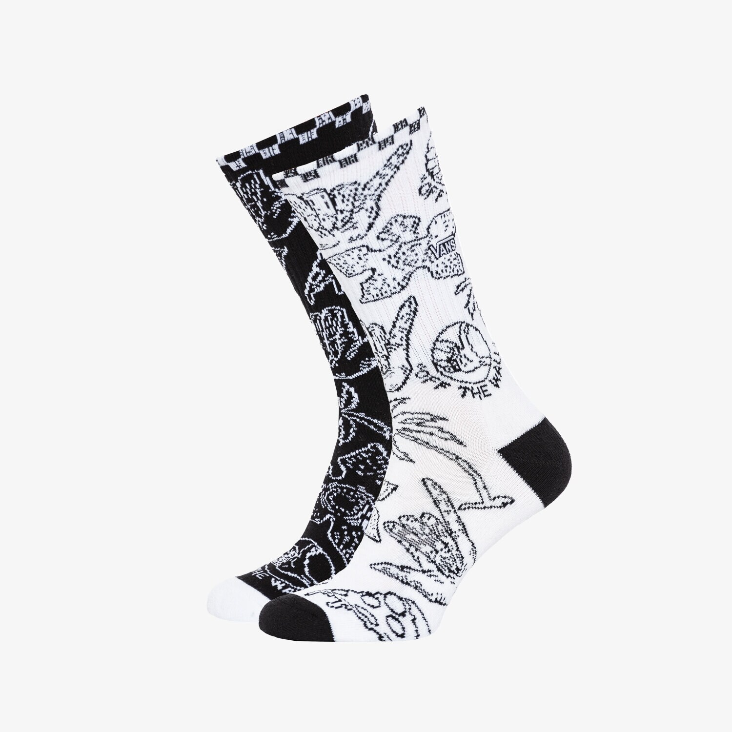 Femei șosete VANS ȘOSETE STRANGER MISS MATCH SOCKS VN0007RQY281 Negru