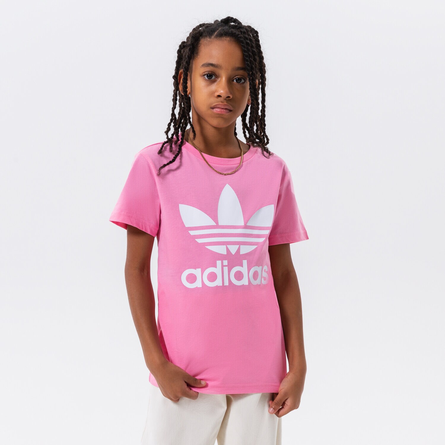 Copii tricou ADIDAS TRICOU TREFOIL TEE GIRL HK0259 Roz