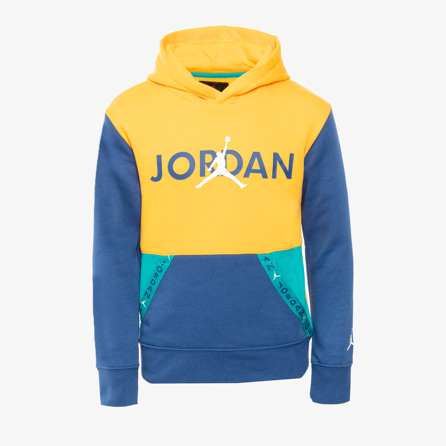 Copii bluză JORDAN BLUZĂ CU GLUGĂ VERT TAPE FLC PO HOODIE BOY 95B762-Y2Z Galben Muștar