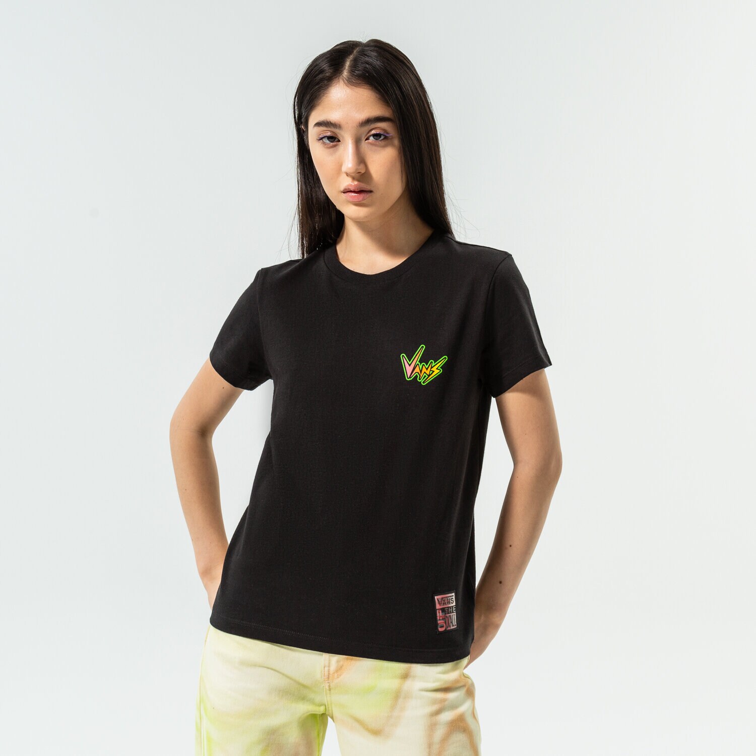 Femei tricou VANS TRICOU SURF'S UPSIDE DOWN SS CREW VN0007RMBLK1 Negru