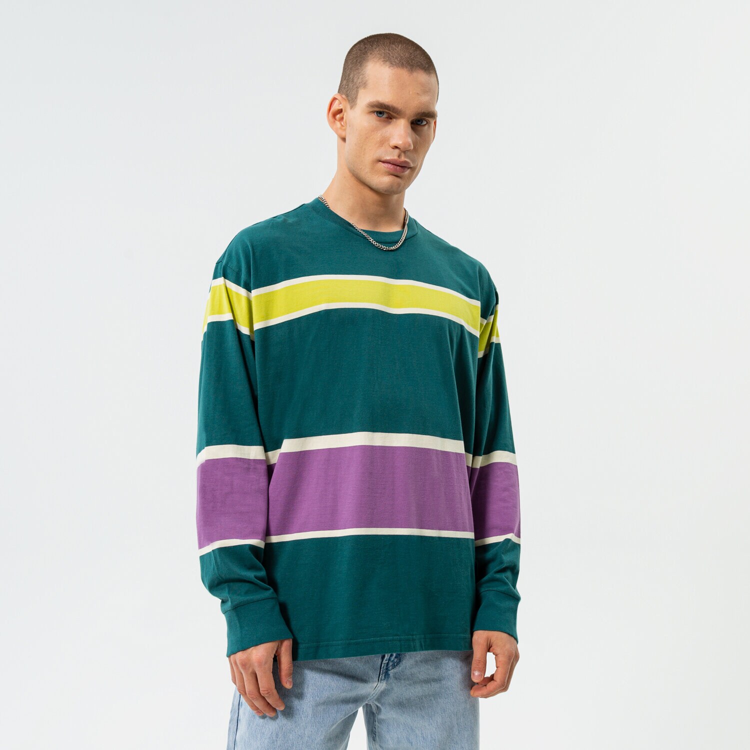 Bărbați tricou LEVI'S TRICOU SKATE GRAPHIC BOX LS TEE A1006-0004 Verde