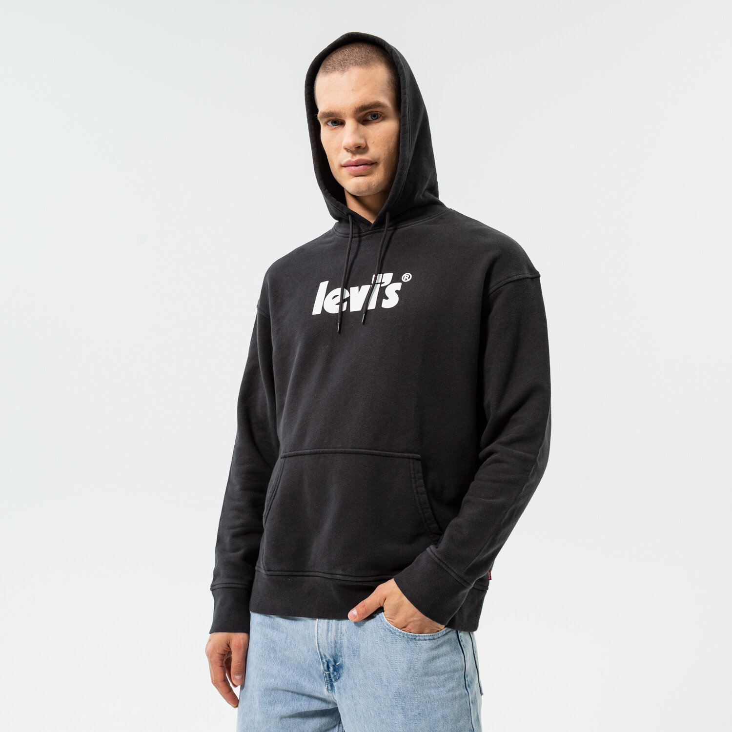 Bărbați bluză LEVI'S BLUZĂ CU GLUGĂ RELAXED GRAPHIC PO 38479-0079 Negru
