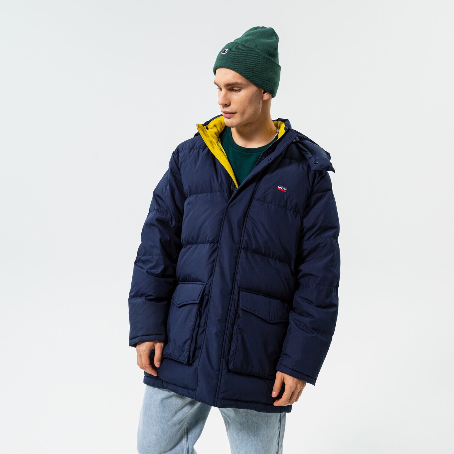 Bărbați eacă de iarnă LEVI'S JACHETĂ DE IARNĂ FILLMORE MID PARKA 2.0 A0950-0004 Bleumarin