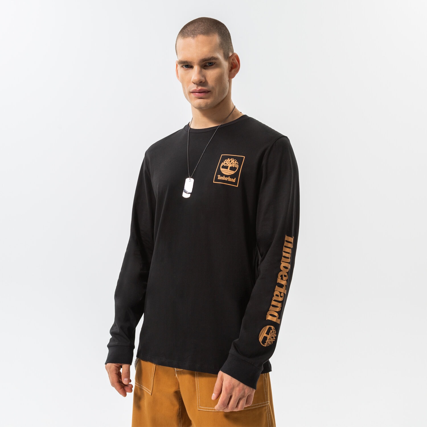 Bărbați tricou TIMBERLAND TRICOU EPP - LS CHEST STACK LOGO TEE TB0A64H5P561 Gri