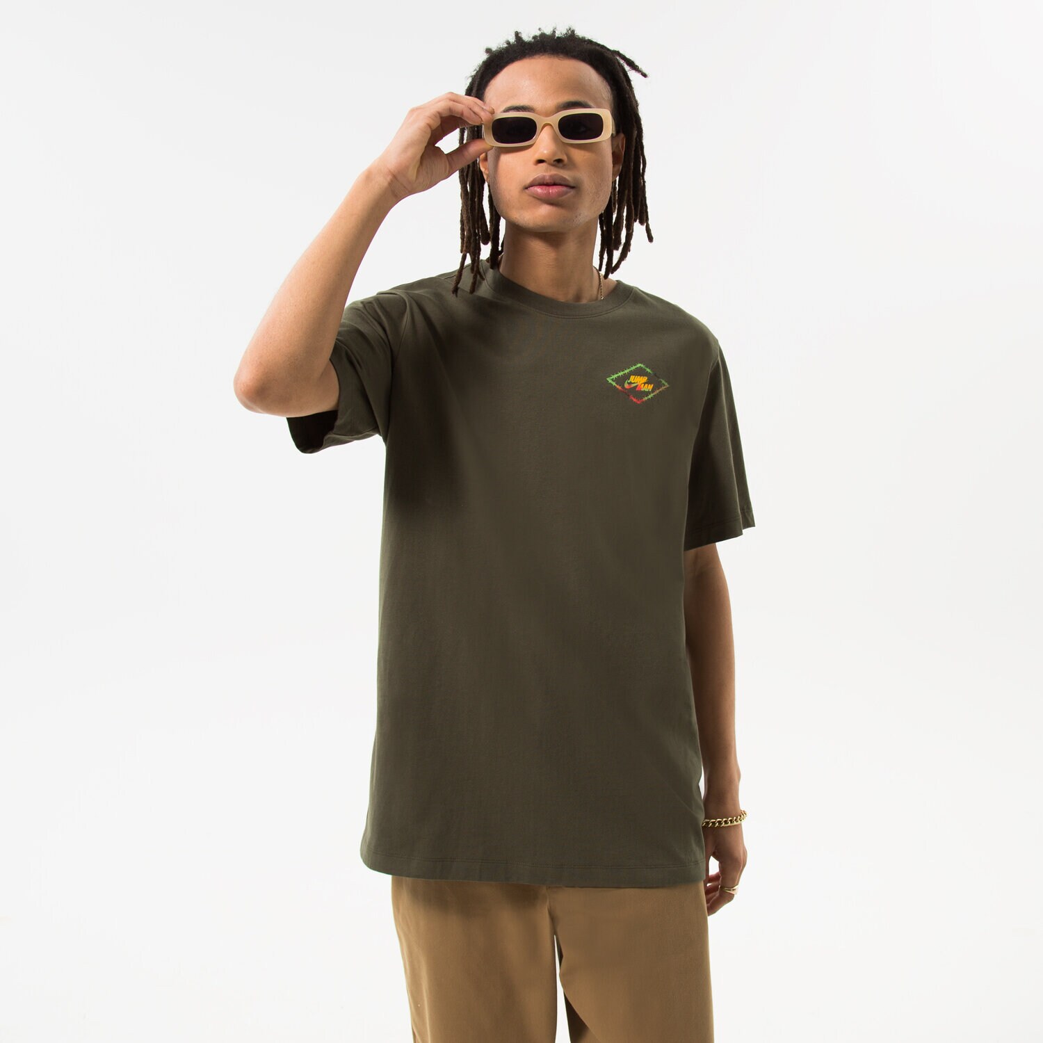 Bărbați tricou JORDAN TRICOU M J FLT MVP HBR SS CREW DV1443-325 Kaki