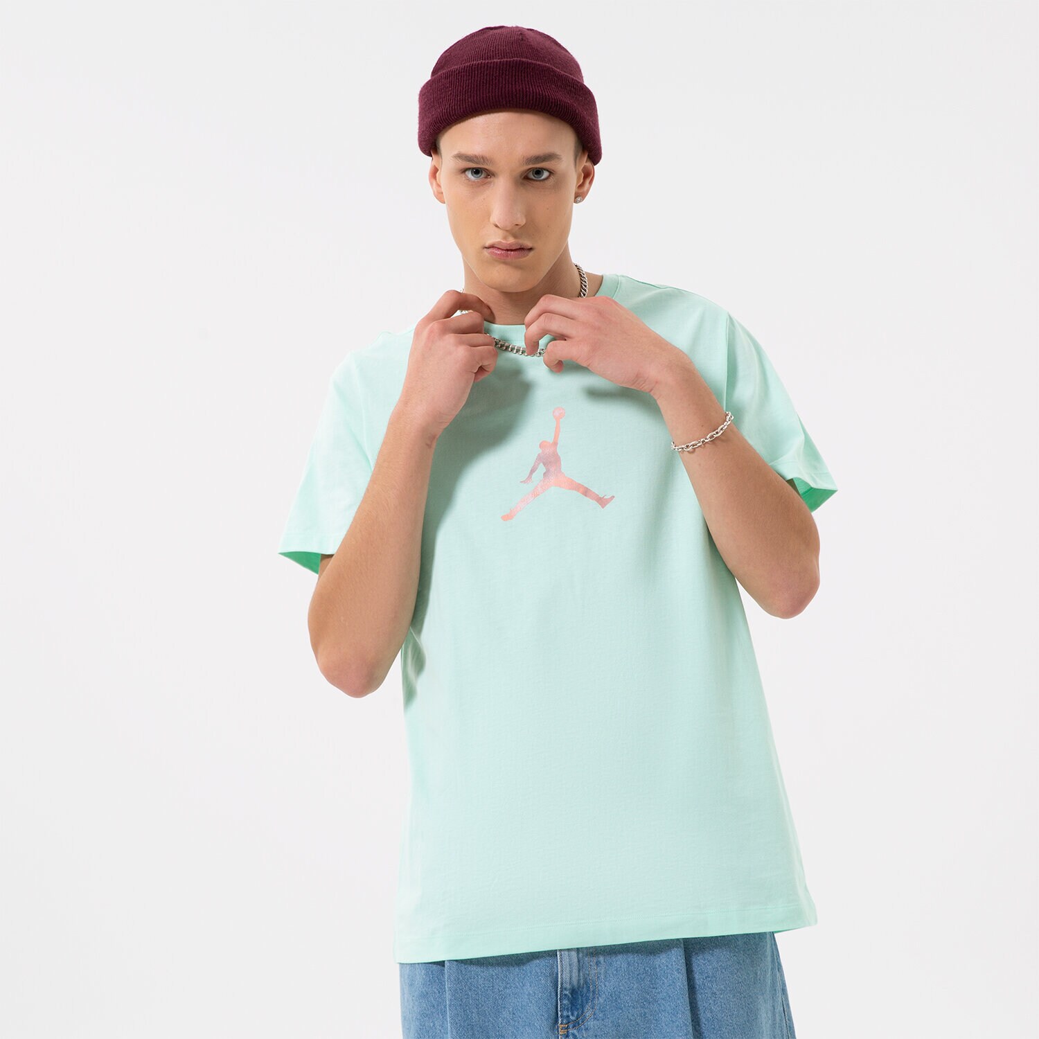Bărbați tricou JORDAN TRICOU M J SPRT DNA 23 SS CREW DO8898-379 Verde