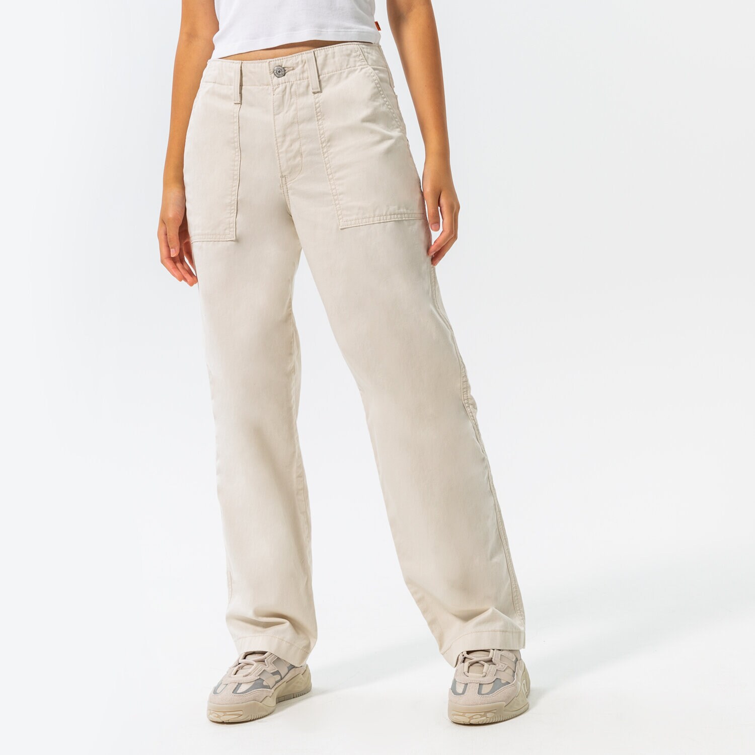Femei pantaloni LEVI'S PANTALONI  '94 BAGGY UTILITY A3512-0000 Alb
