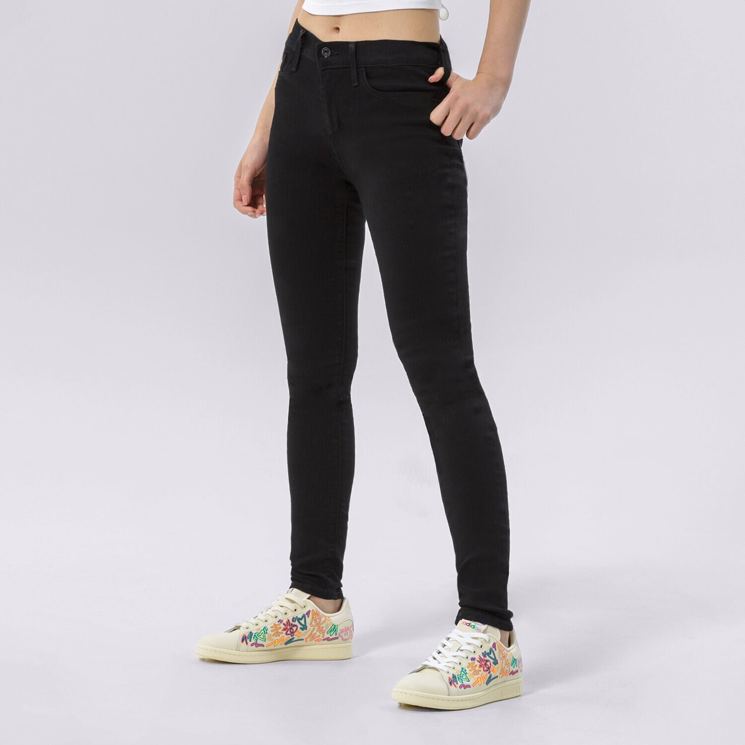 Femei pantaloni LEVI'S PANTALONI  710 SUPER SKINNY 17778-0034 Negru