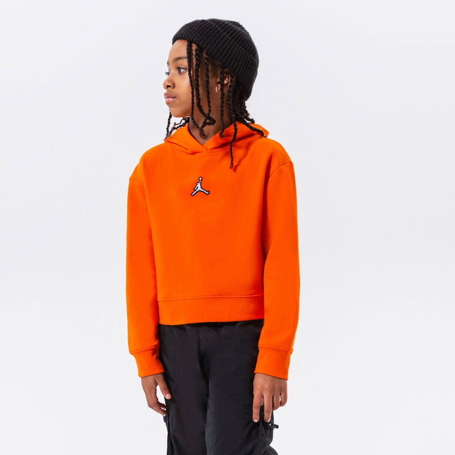 Copii bluză JORDAN BLUZĂ CU GLUGĂ JDG JUMPMAN CREW GIRL 45A858-N1Y Portocaliu