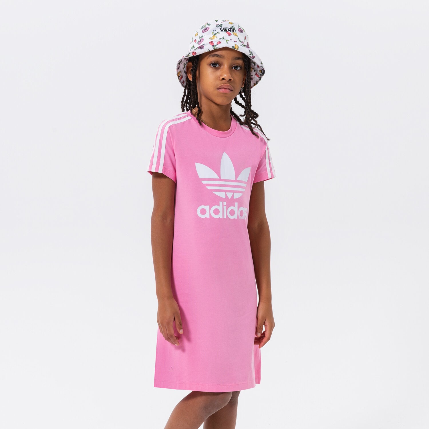 Pantaloni scurți și rochii pentru copii ADIDAS ROCHIE ADICOLOR TRENINGS GIRL HK0290 Roz