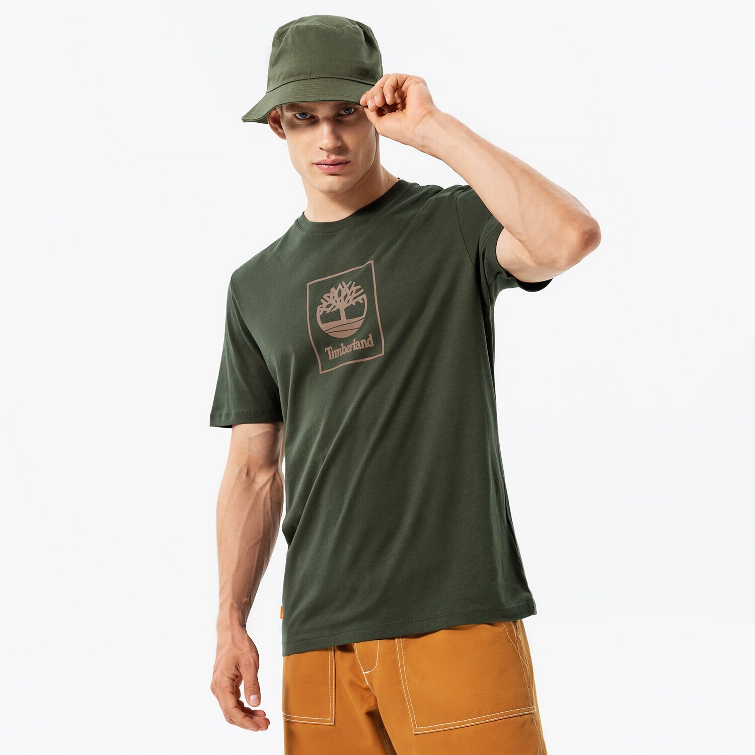Bărbați tricou TIMBERLAND TRICOU EPP - SS STACK LOGO PRINT TEE TB0A5ZH1BW51 Verde