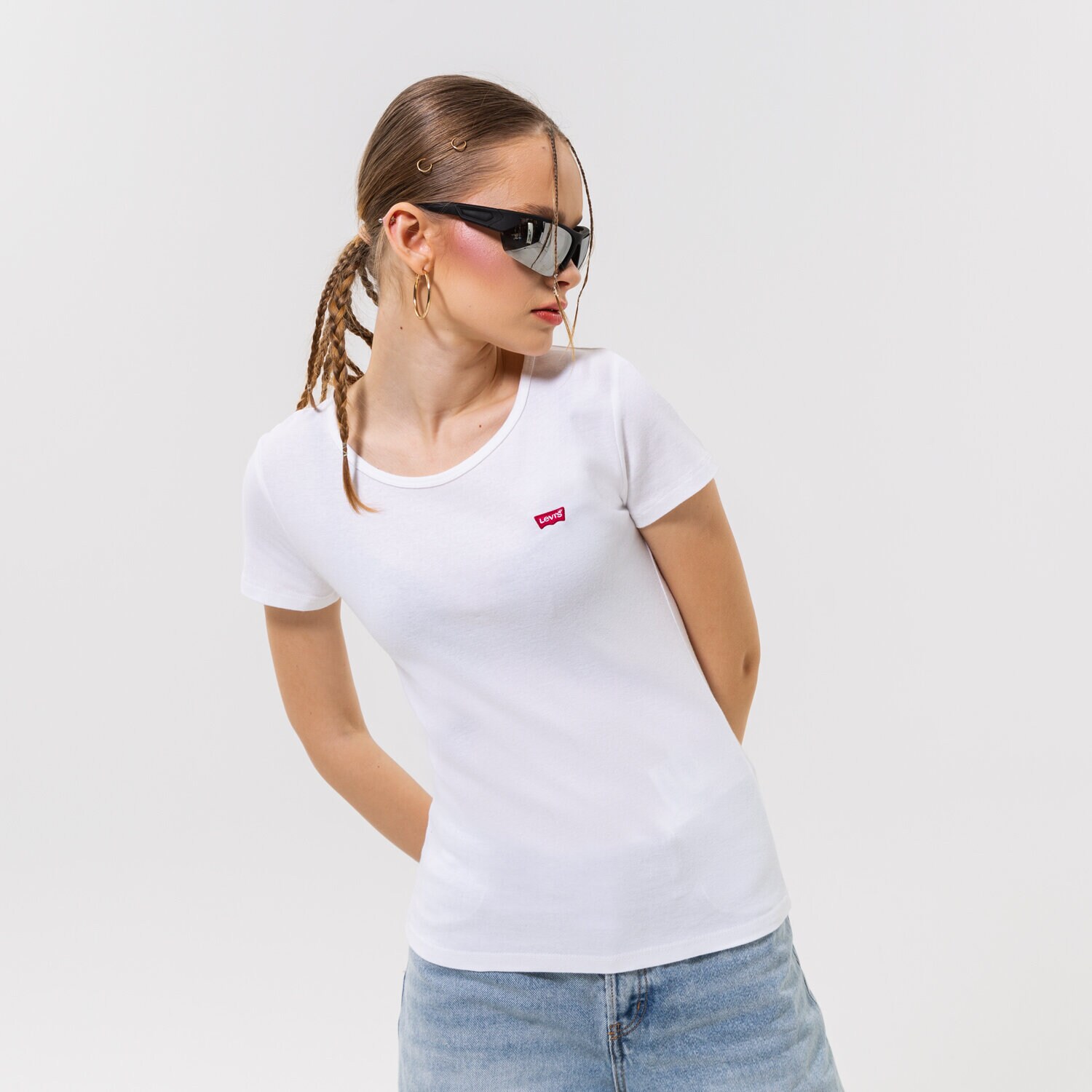 Femei tricou LEVI'S TRICOU 2PACK CREWNECK TEE 74856-0000 Alb