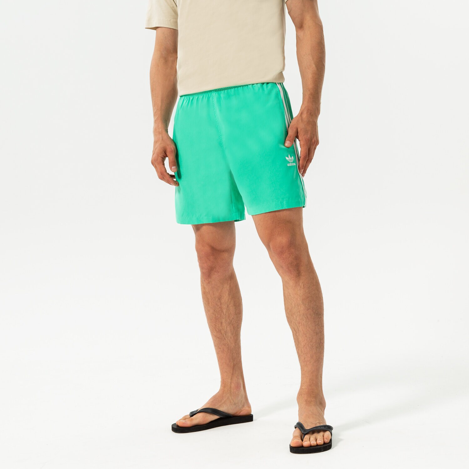 Femei pantaloni scurți ADIDAS PANTALONI SCURȚI 3-STRIPES SWIMS HF2119 Verde