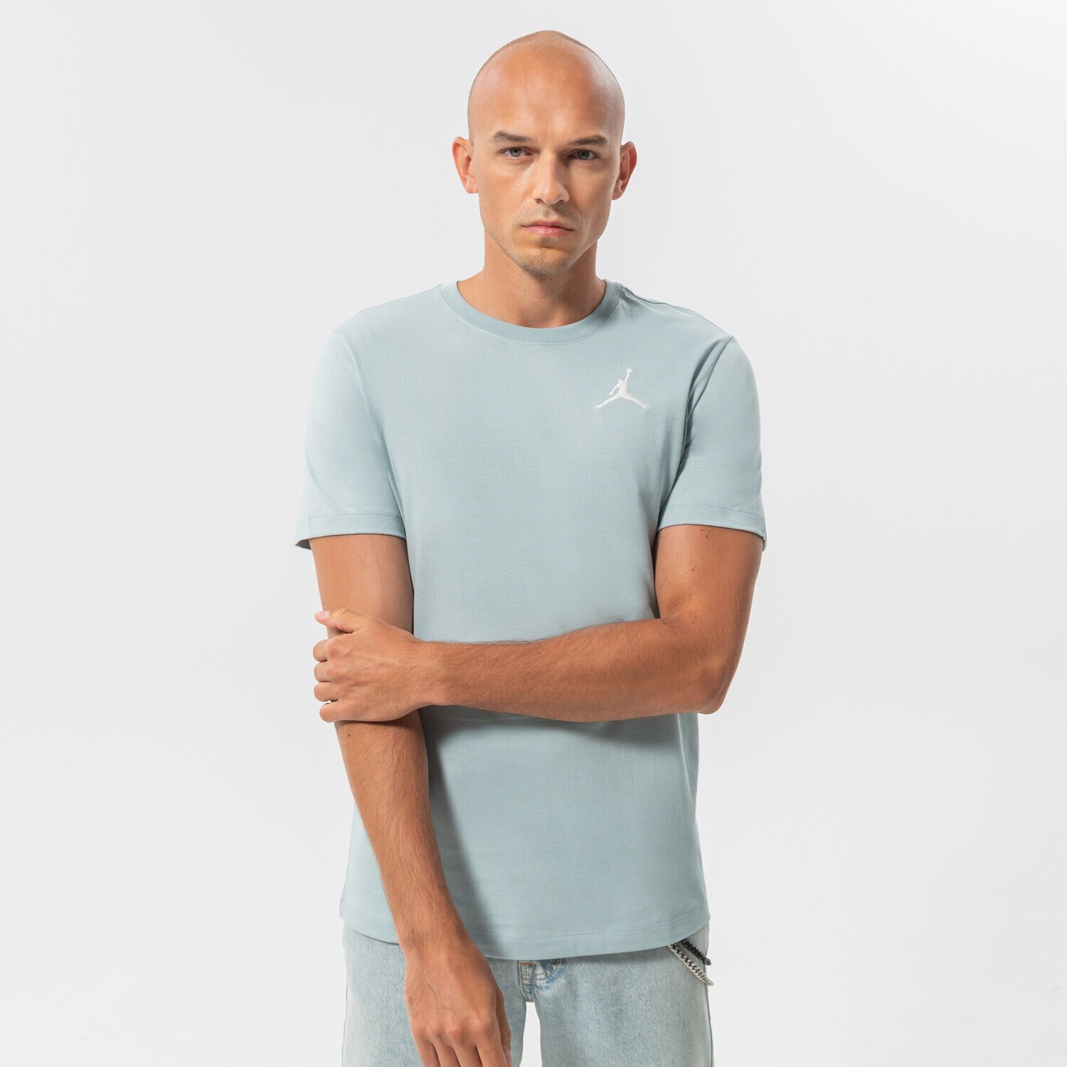 Bărbați tricou JORDAN TRICOU M J JUMPMAN EMB SS CREW DC7485-366 Gri