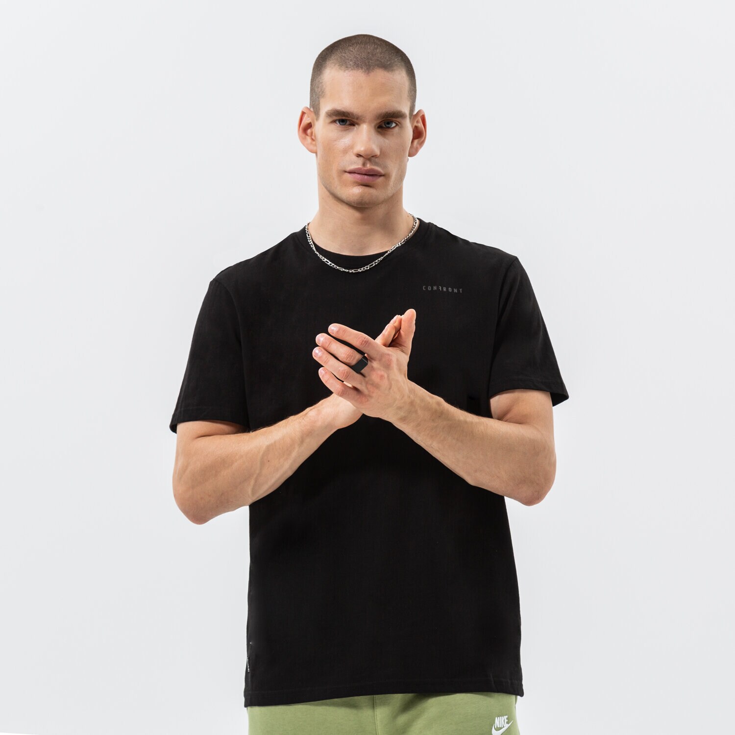Bărbați tricou CONFRONT TRICOU CONFRONT BASIC TRICOU CF122TSM90002 Negru