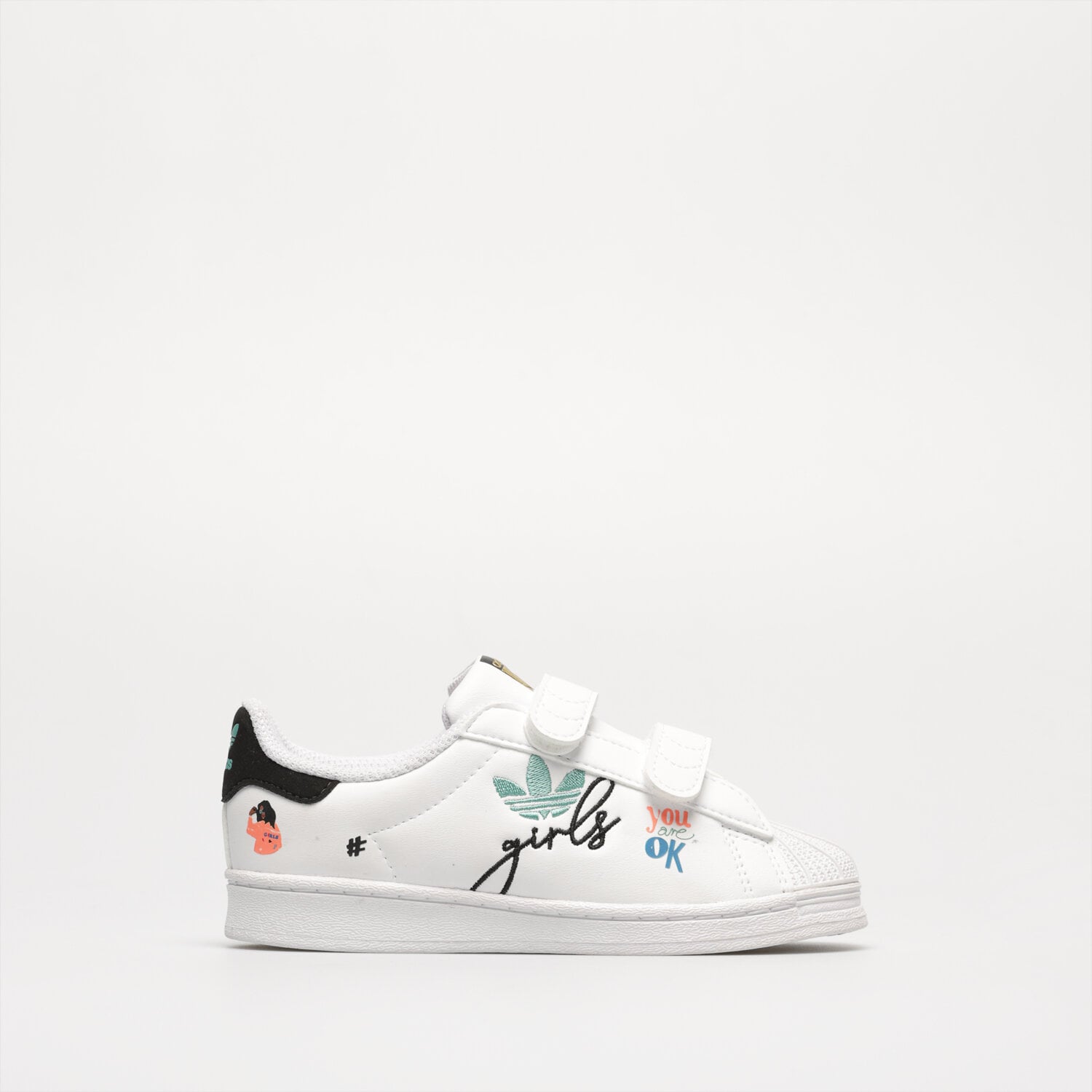 Copii pantofi sport ADIDAS SUPERSTAR PU.CF I H00779 Alb