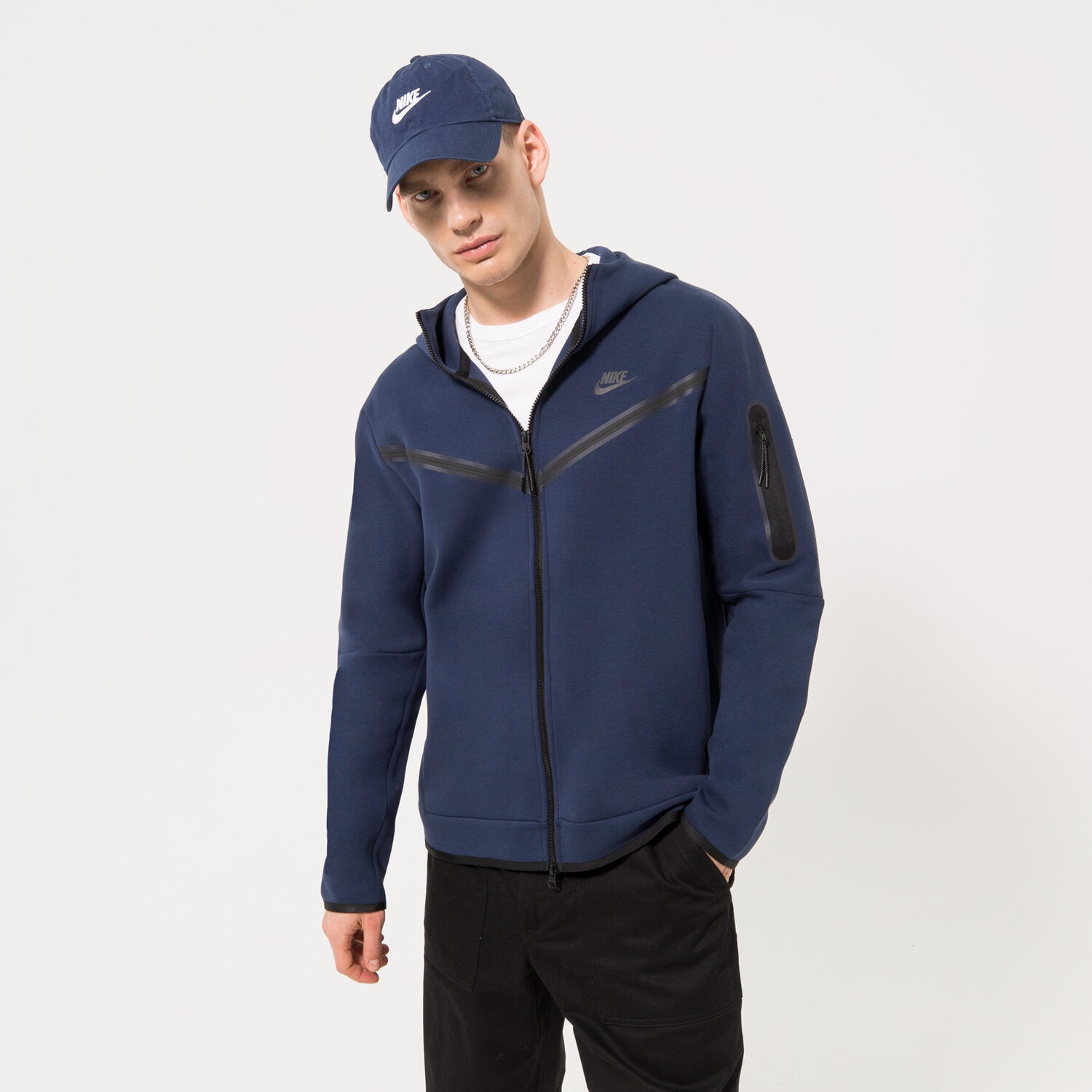 Bărbați bluză NIKE BLUZĂ CU GLUGĂ CU4489 CU4489-410 Bleumarin