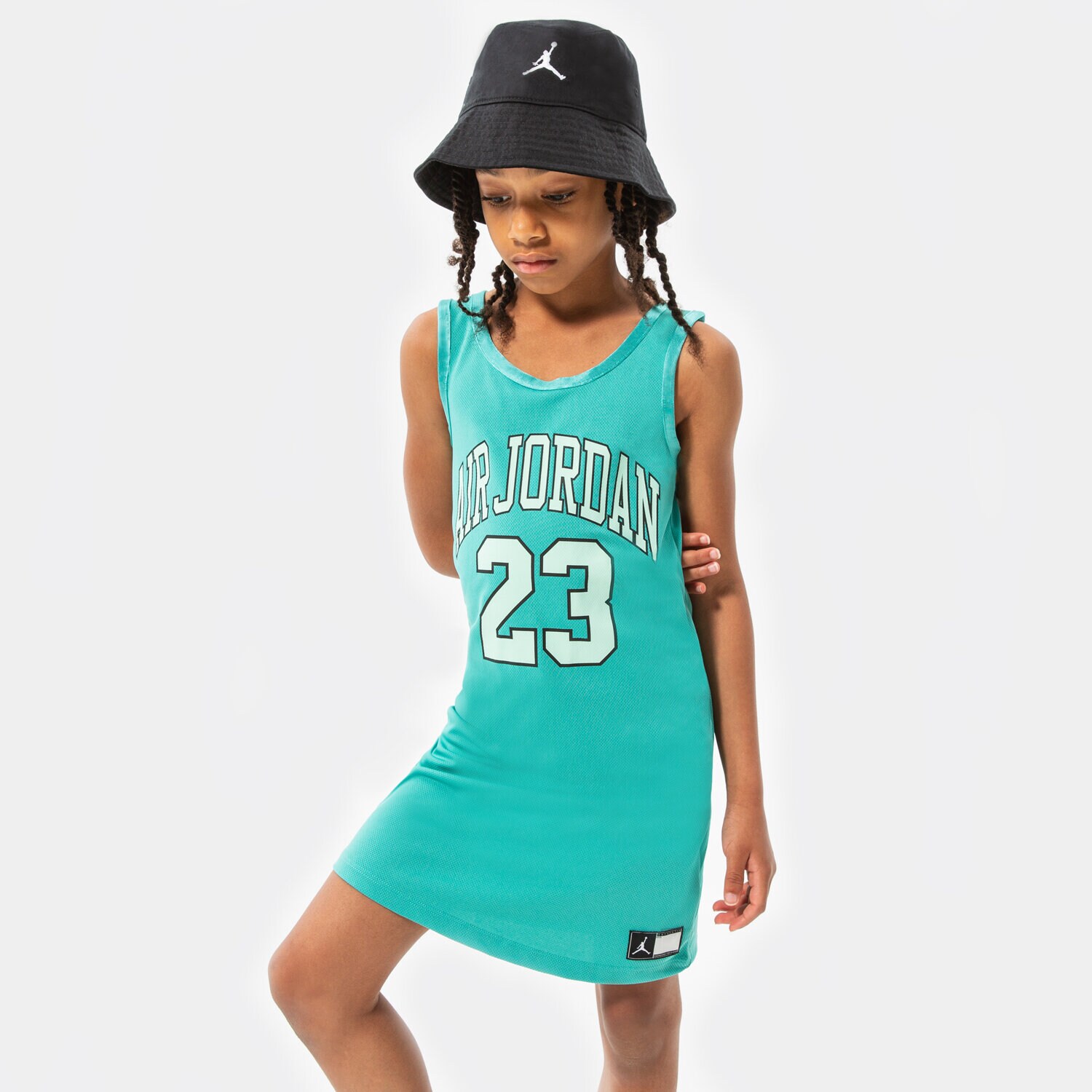 Pantaloni scurți și rochii pentru copii JORDAN ROCHIE HBR JERSEY TRENINGS GIRL 45B320-B5P Albastru