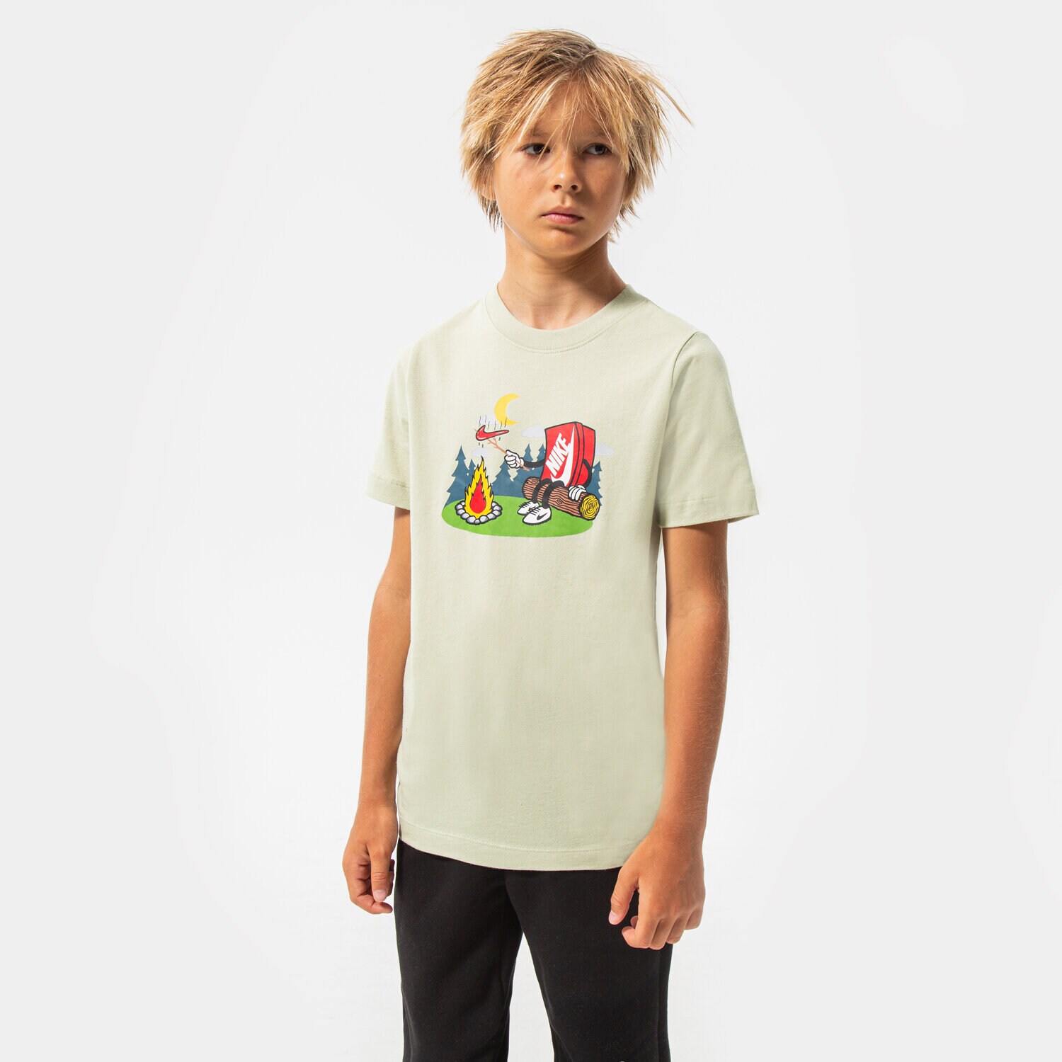 Copii tricou NIKE TRICOU B NSW TEE BOXY 2 BOY DQ3855-371 Gri