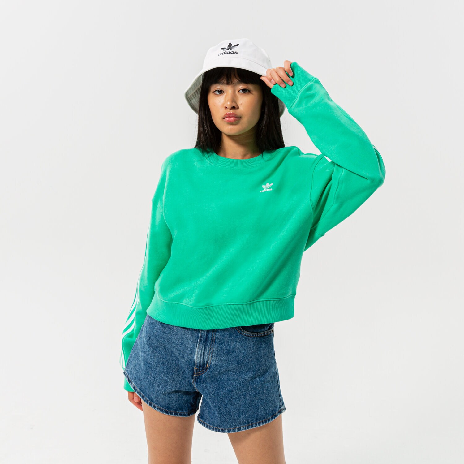 Femei bluză ADIDAS BLUZĂ SWEATSHIRT HE9735 Verde
