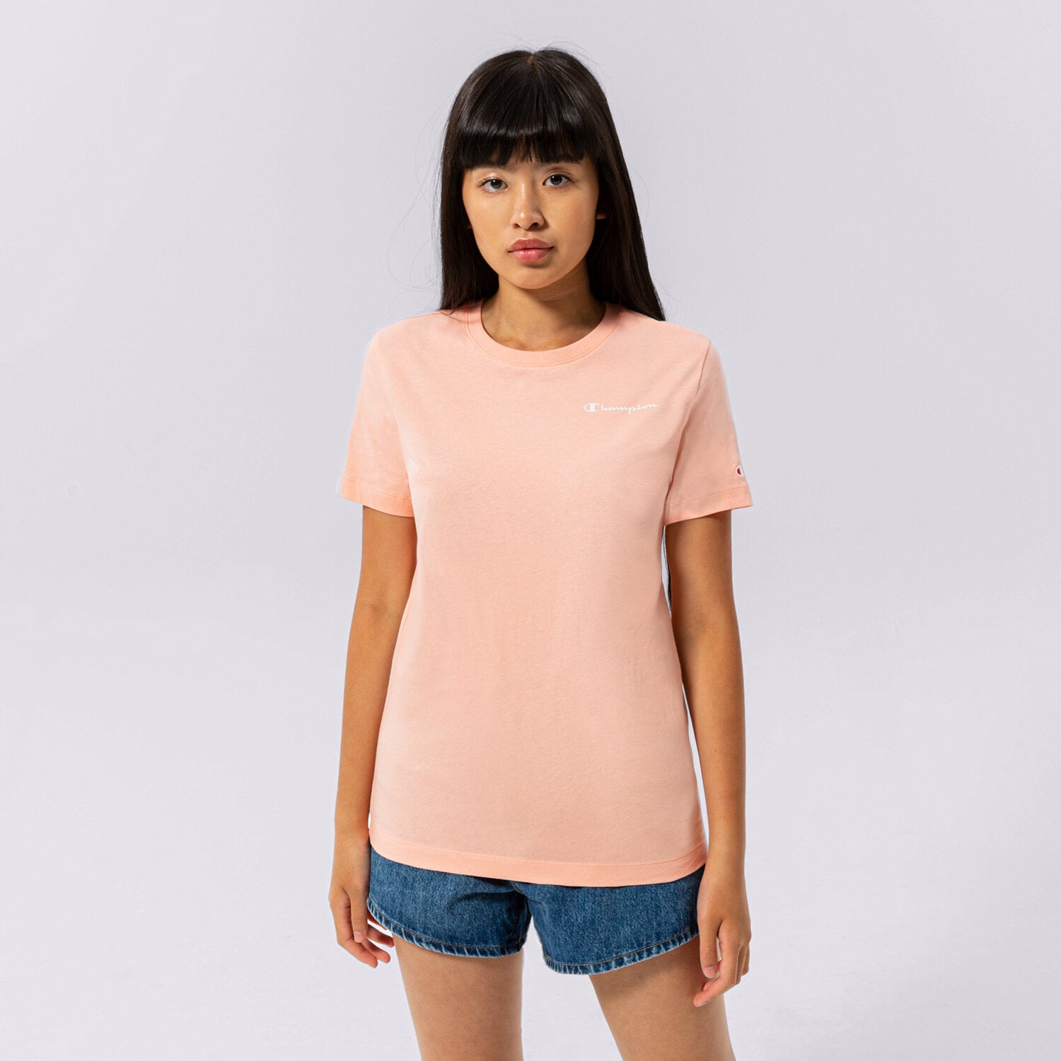 Femei tricou CHAMPION TRICOU CREWNECK TRICOU 114912PS012 Roz