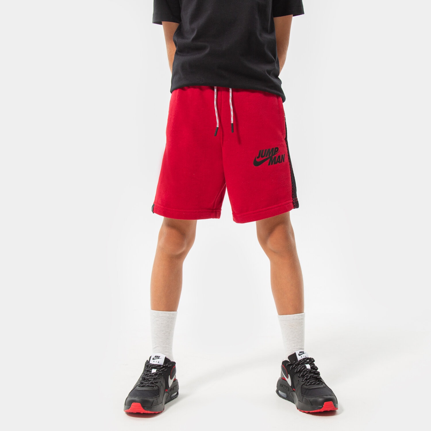 Pantaloni scurți și rochii pentru copii JORDAN PANTALONI SCURȚI JUMPMAN X NIKE FT SHORT BOY 95B452-R78 Bordo