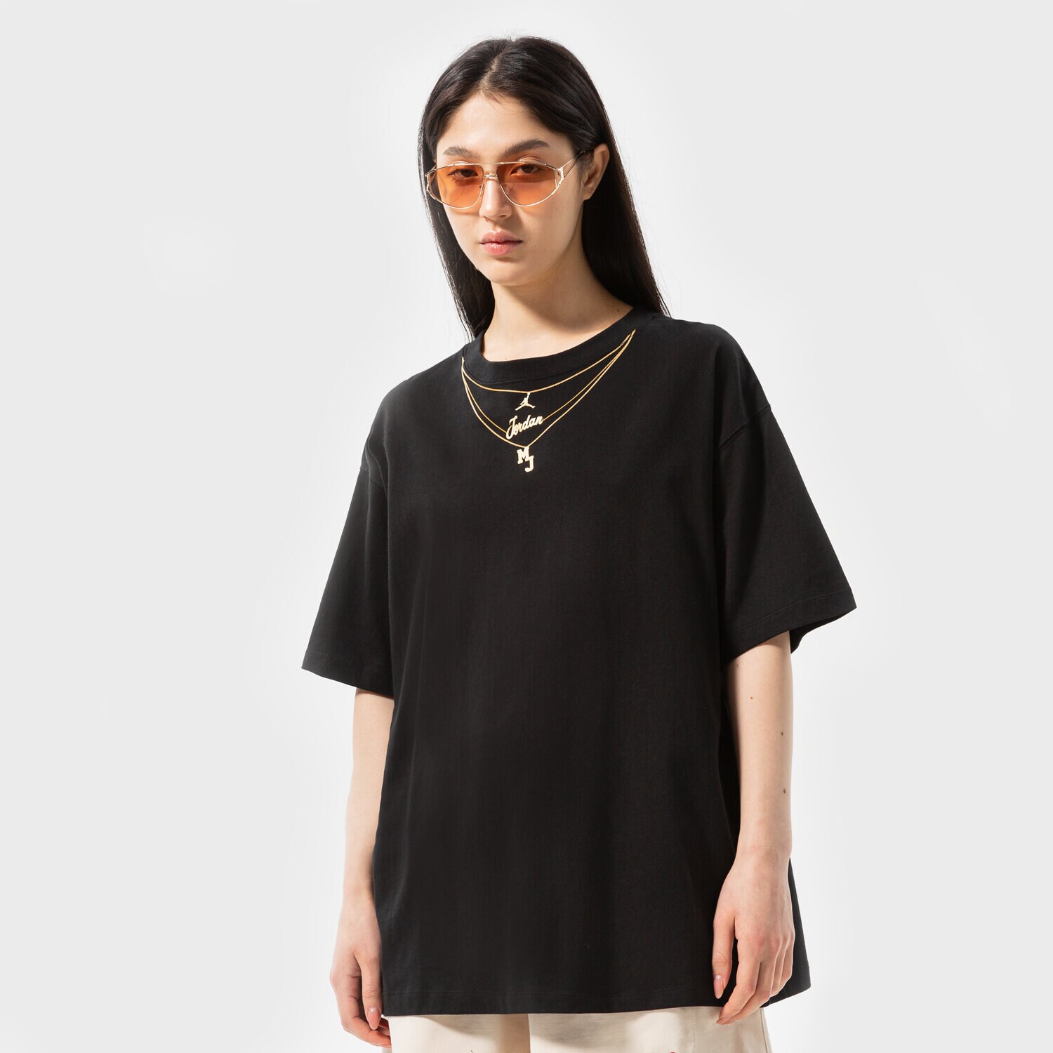 Femei tricou JORDAN TRICOU W J HER CHAIN TEE CORE DO5020-010 Negru