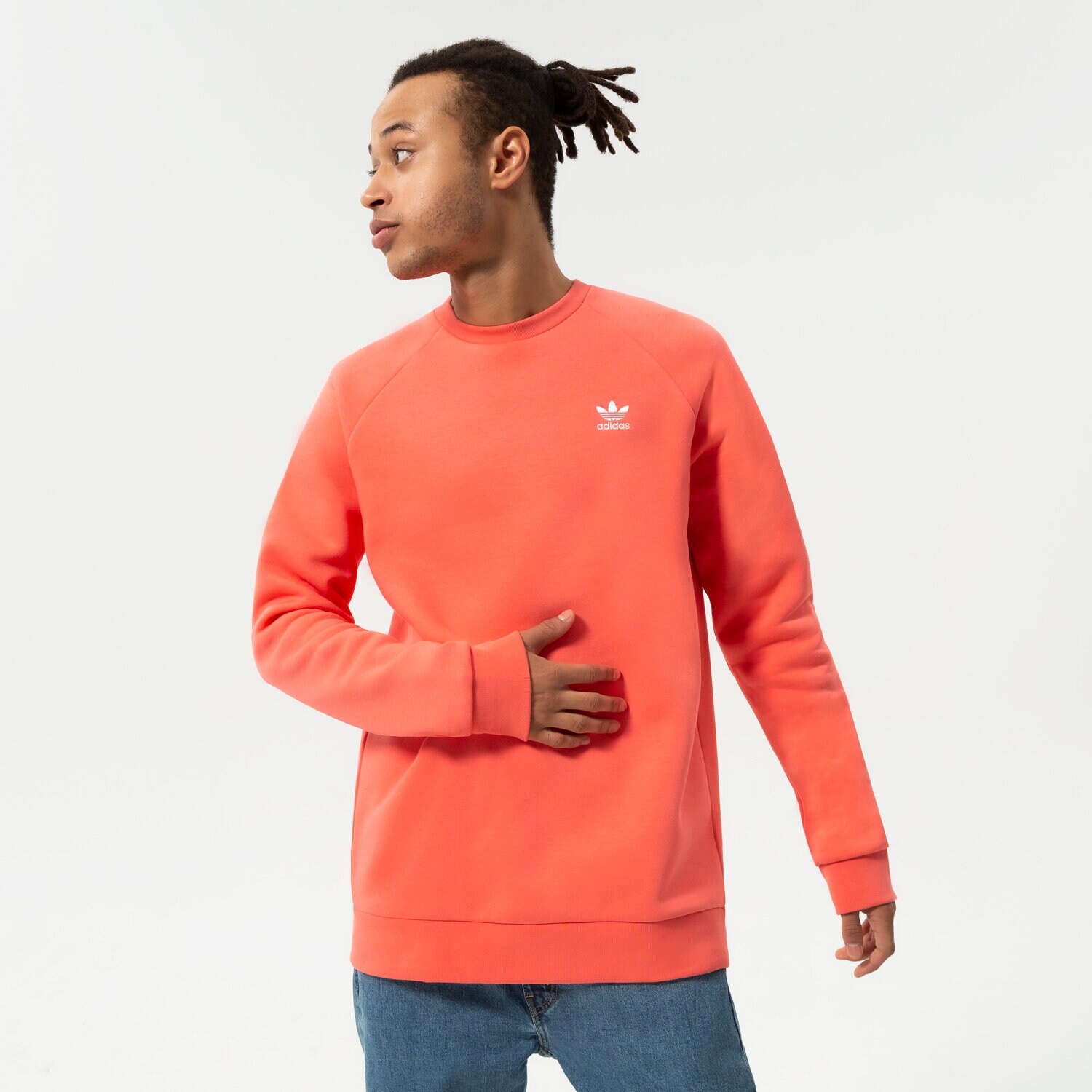 Bărbați bluză ADIDAS BLUZĂ ESSENTIAL CREW HE9424 Roz