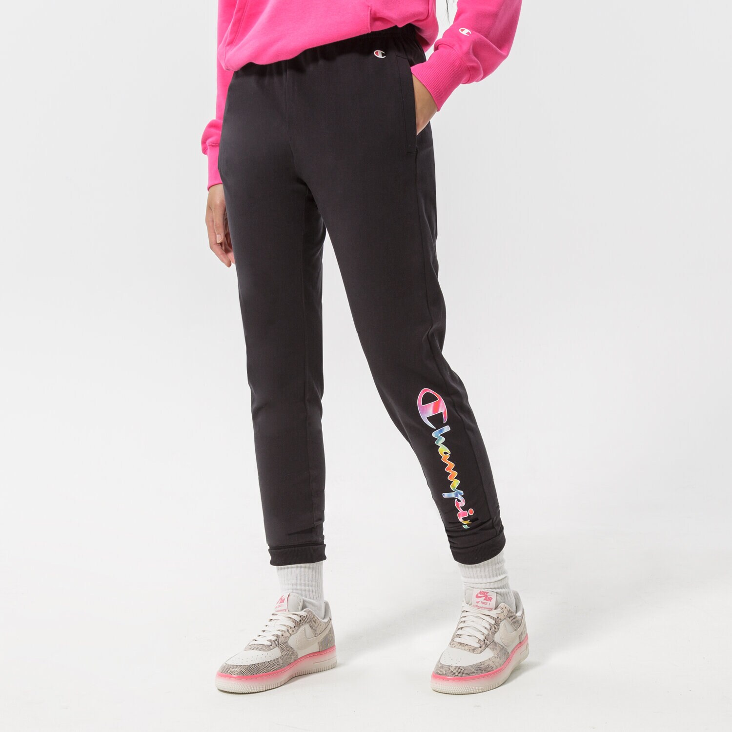 Femei pantaloni CHAMPION PANTALONI  RIB CUFF PANTS 114987KK001 Negru