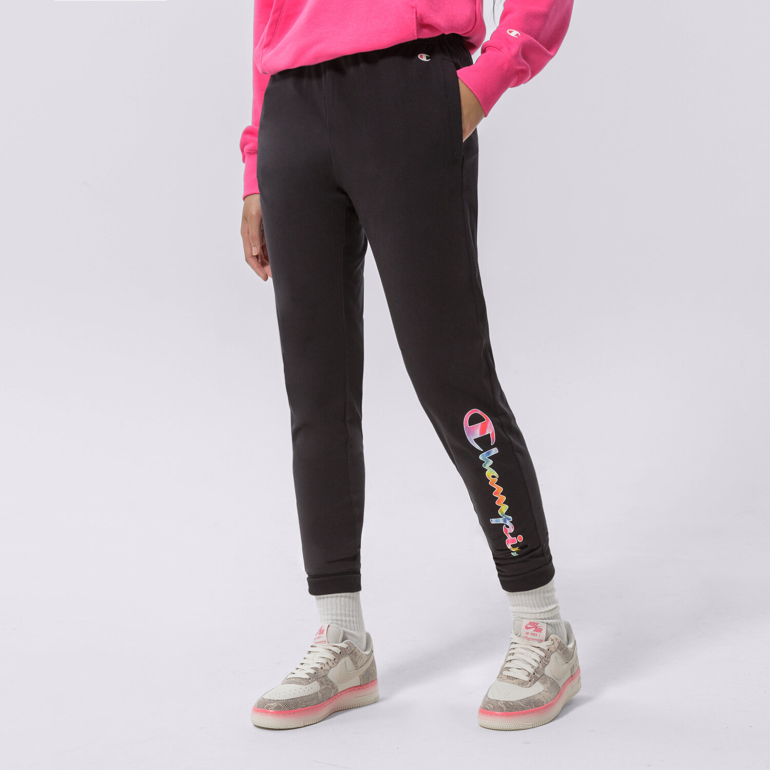 Femei pantaloni CHAMPION PANTALONI  RIB CUFF PANTS 114987KK001 Negru