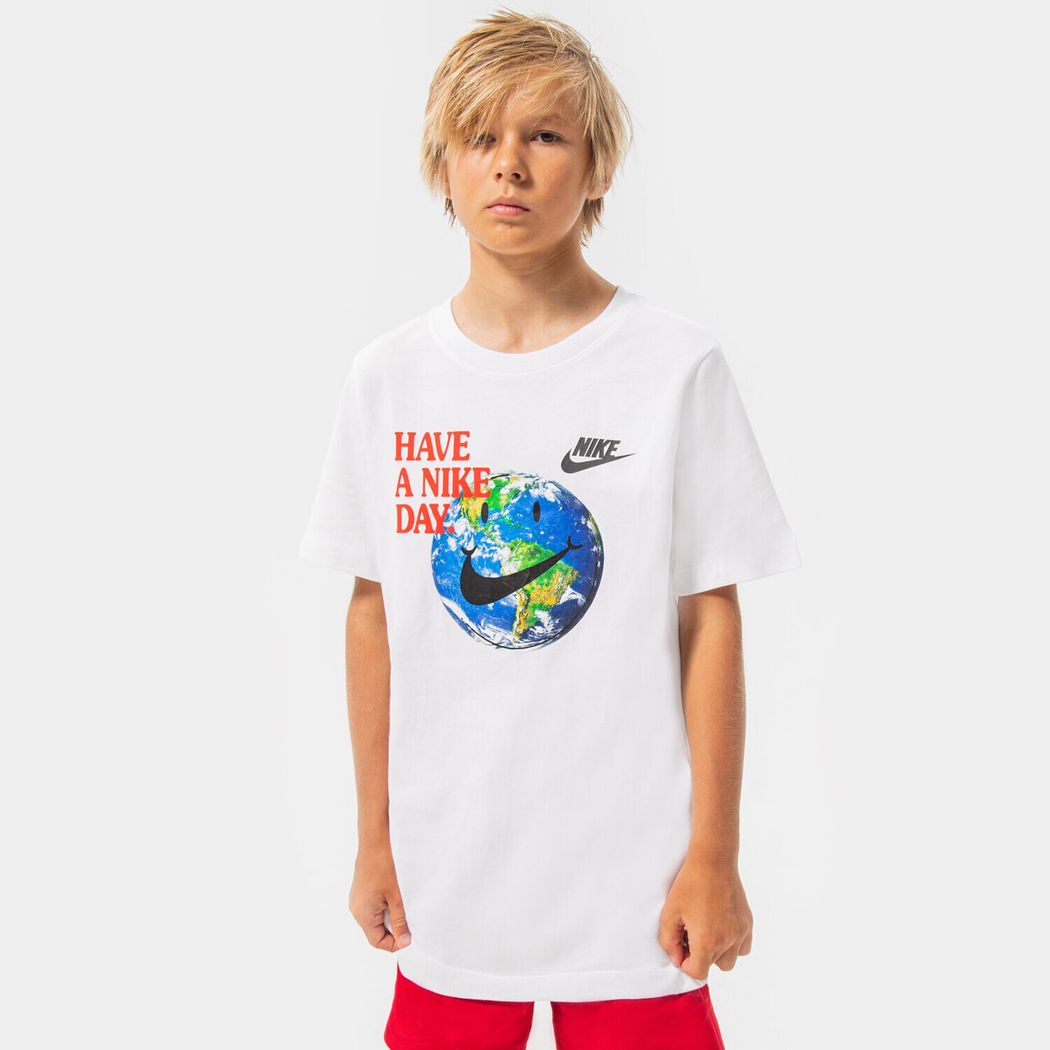 Copii tricou NIKE TRICOU B NSW TEE HBR STMNT 1 BOY DO1809-100 Alb